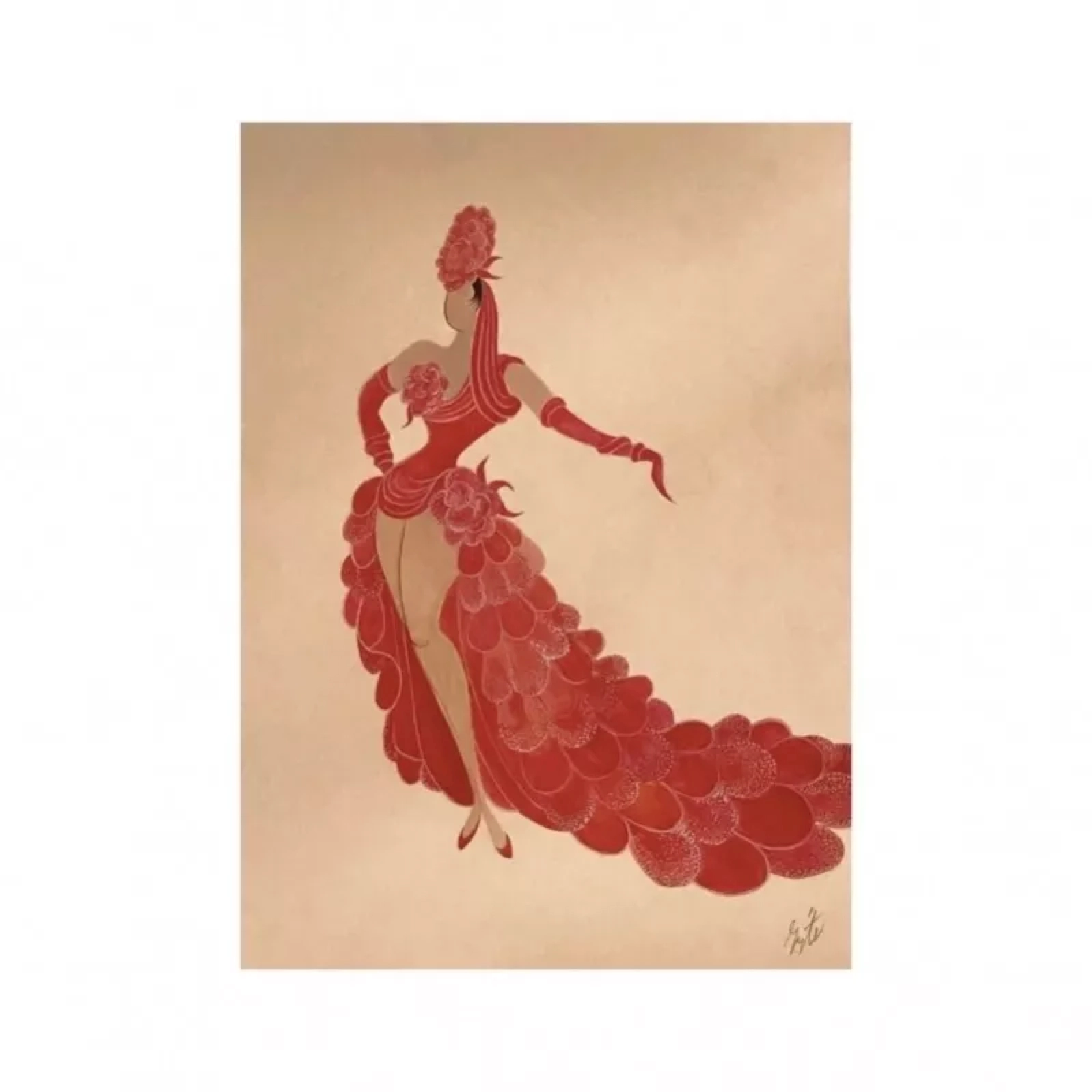 Dessin de la serie Costumes de scène Erte 