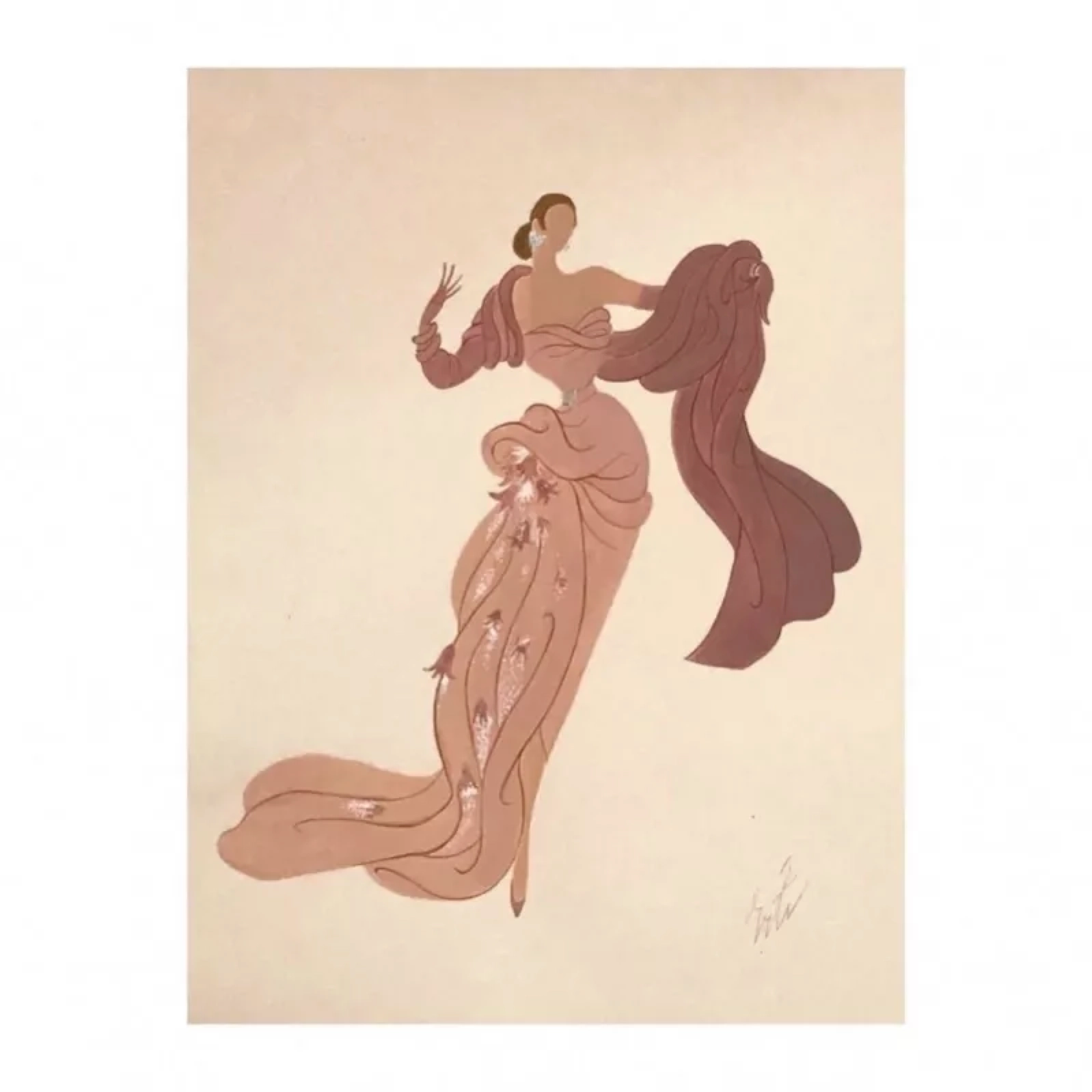 Dessin de la serie Costumes de scène. 