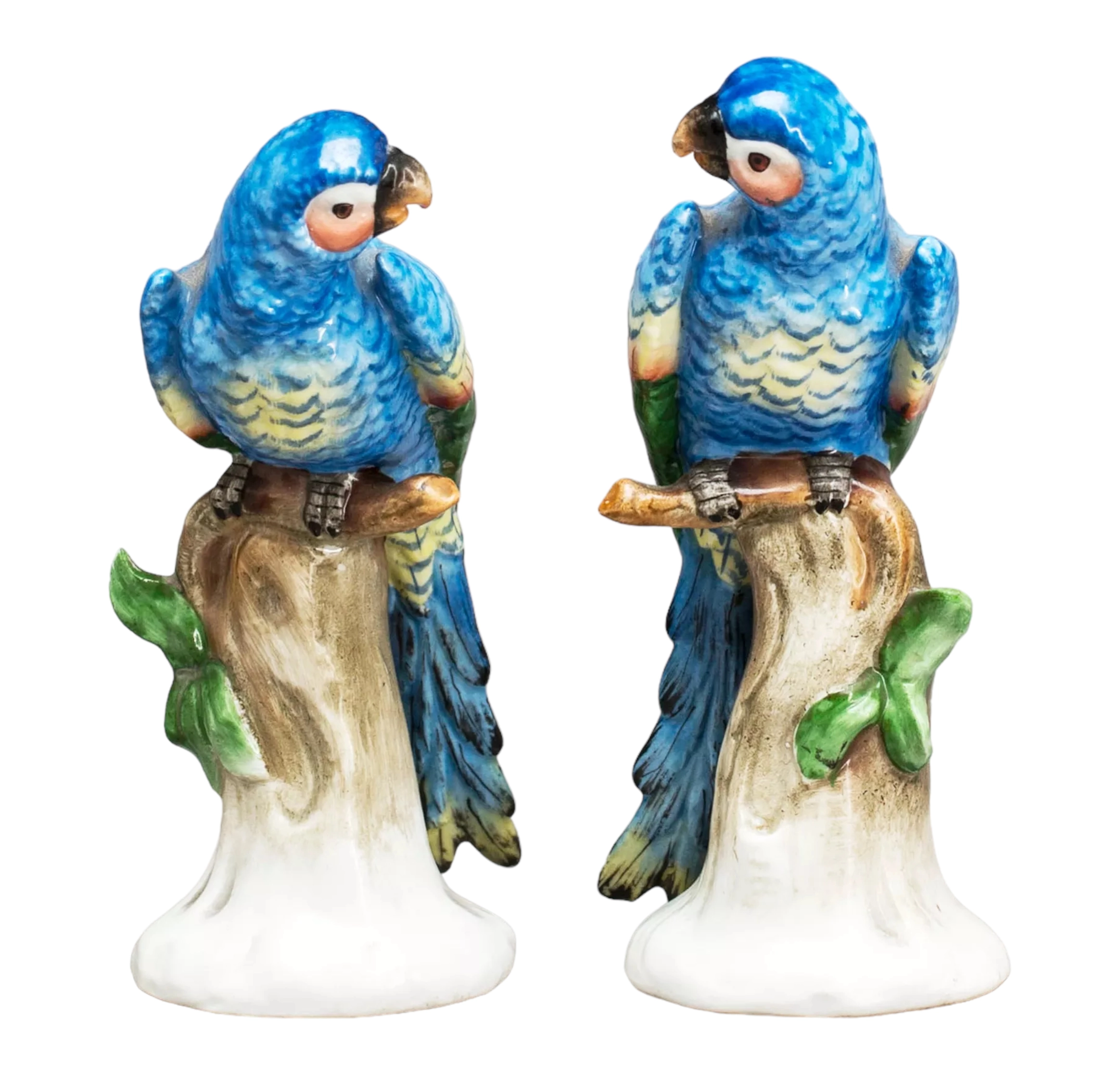 Couple de porcelaine Perroquets. Sitzendorf. 