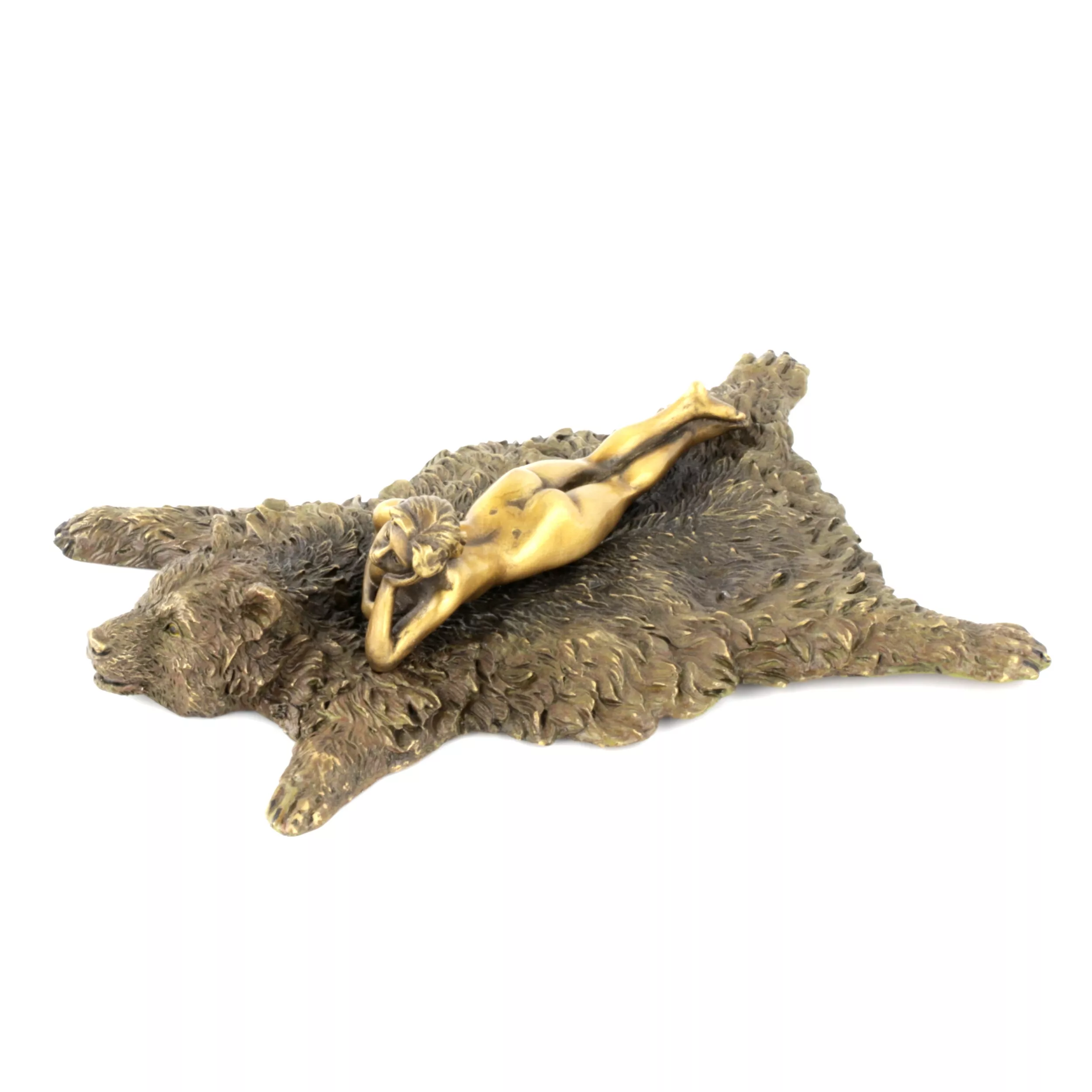 Vienna Bronze Nude in a Bears Skin. 