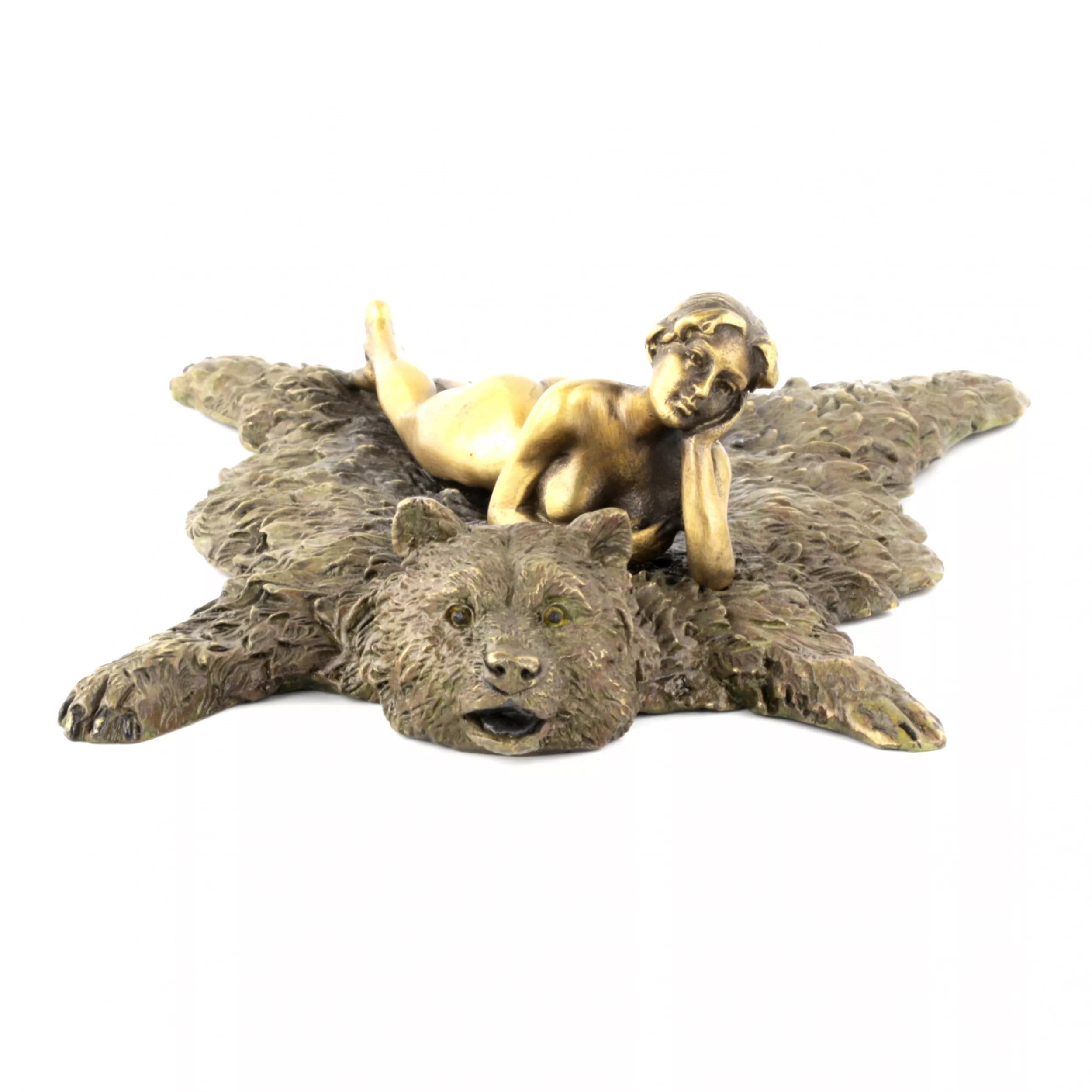 Vienna Bronze Nude in a Bears Skin. 