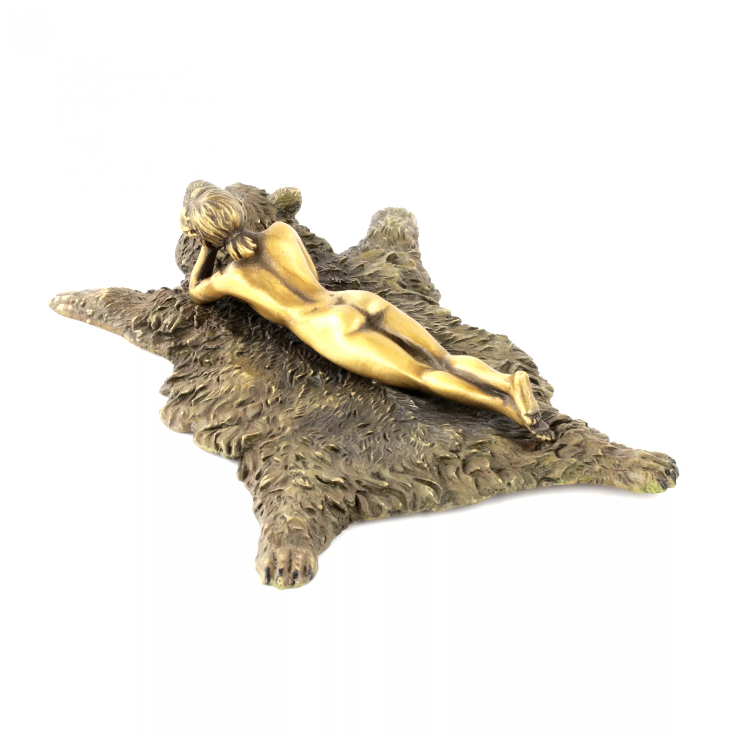 Vienna Bronze Nude in a Bears Skin. 