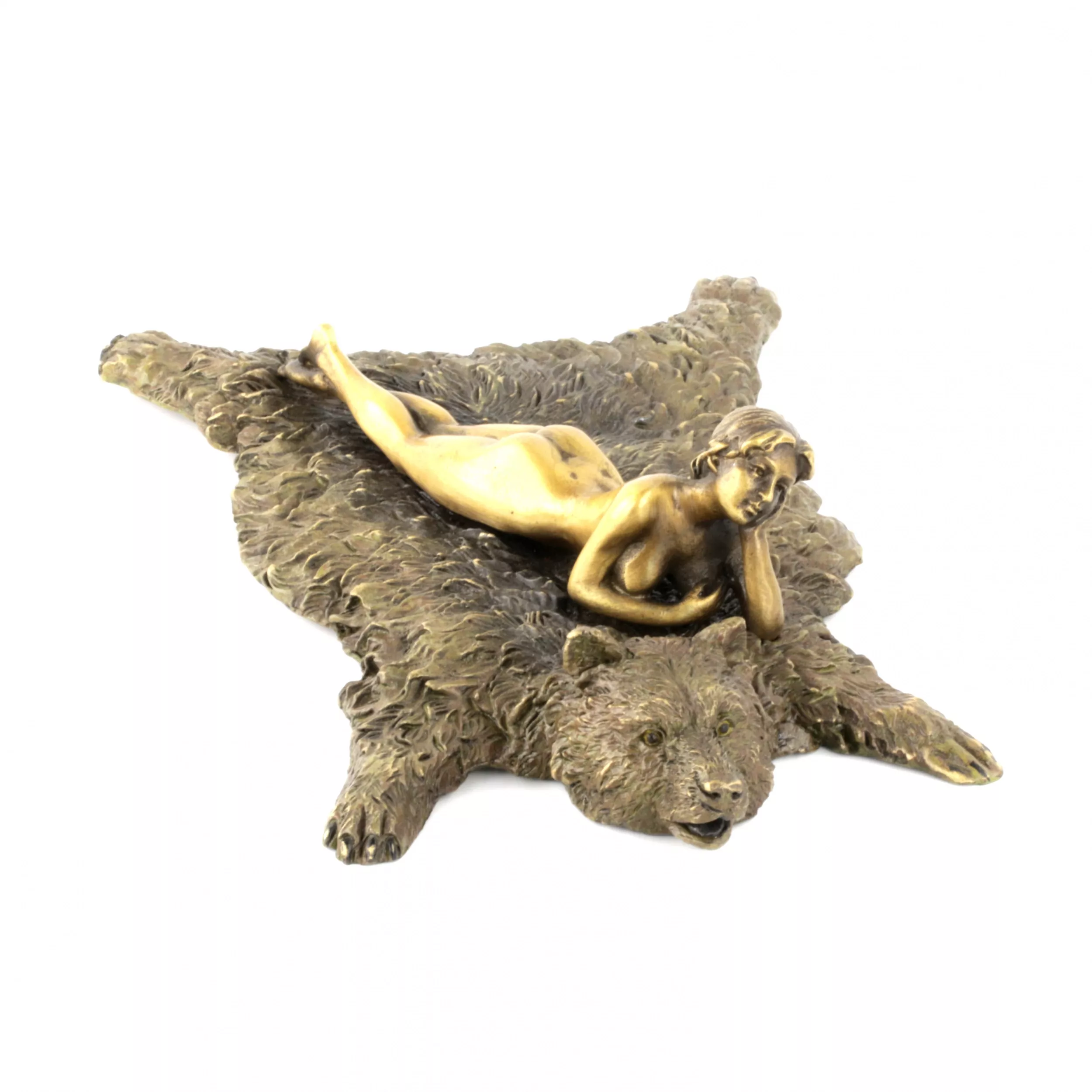 Vienna Bronze Nude in a Bears Skin. 