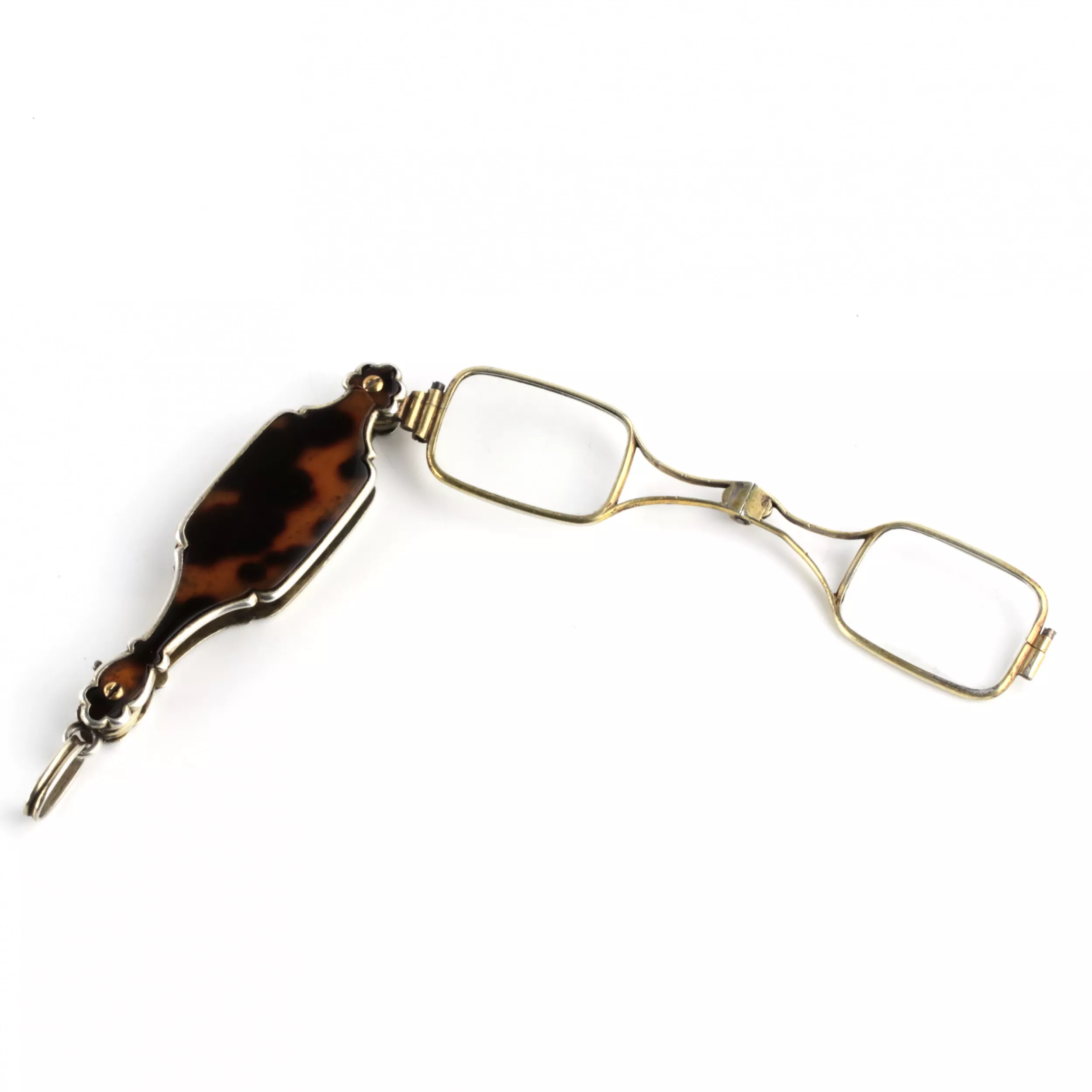 Lorgnette pliable en ecaille de tortue. 