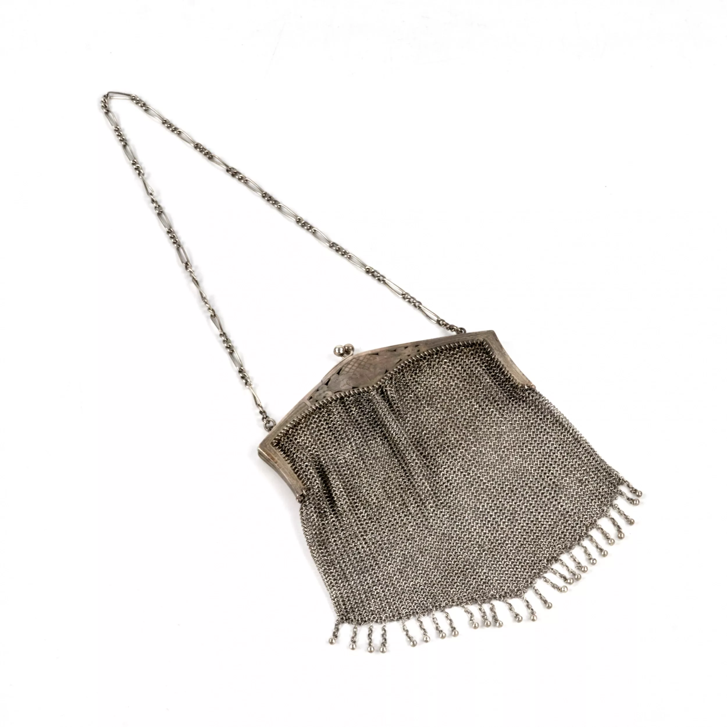 Sac de theâtre en argent pour dames de lère moderne. 