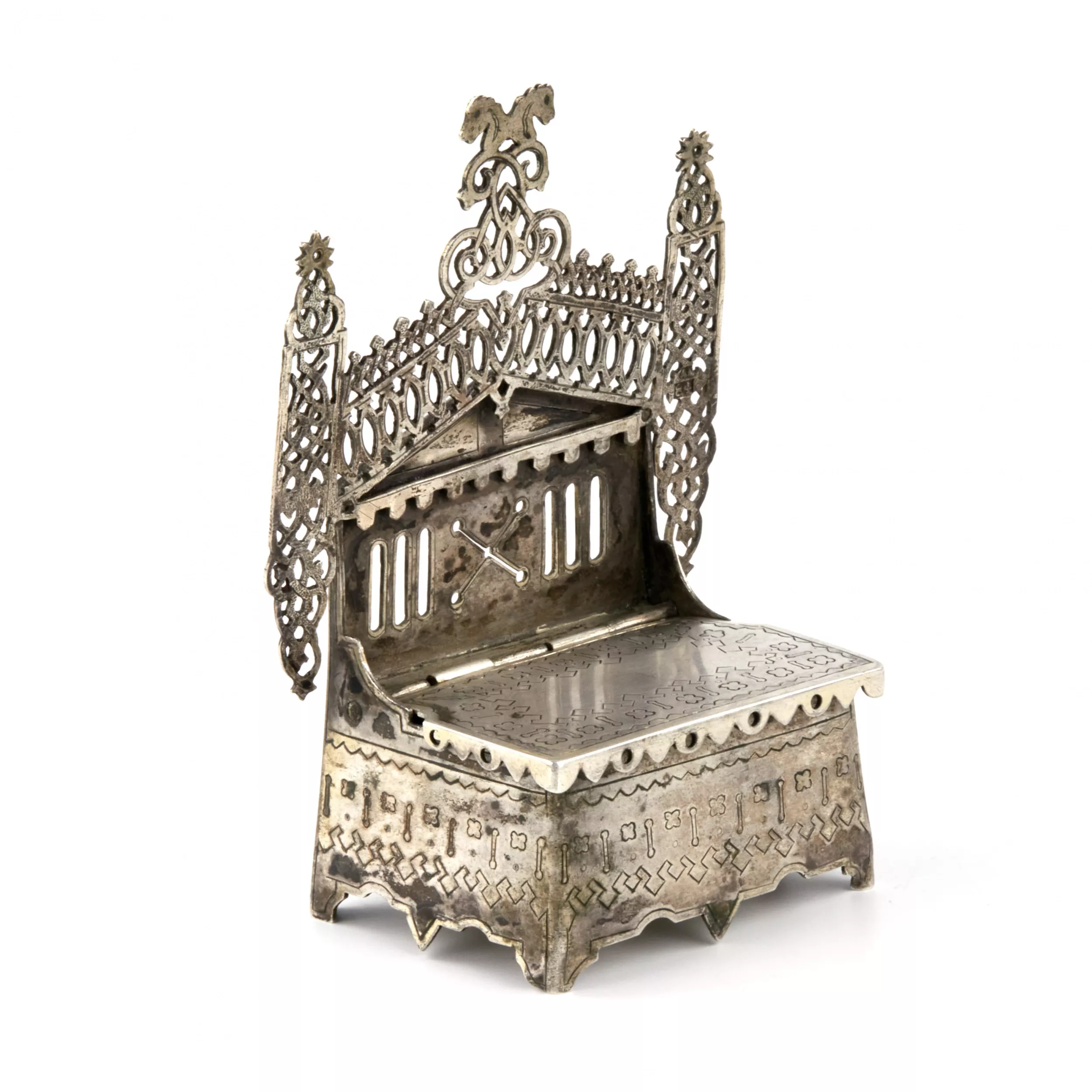 Silver salt shaker throne in the Russian style. Mukhin A.A. Moscow 1875. 