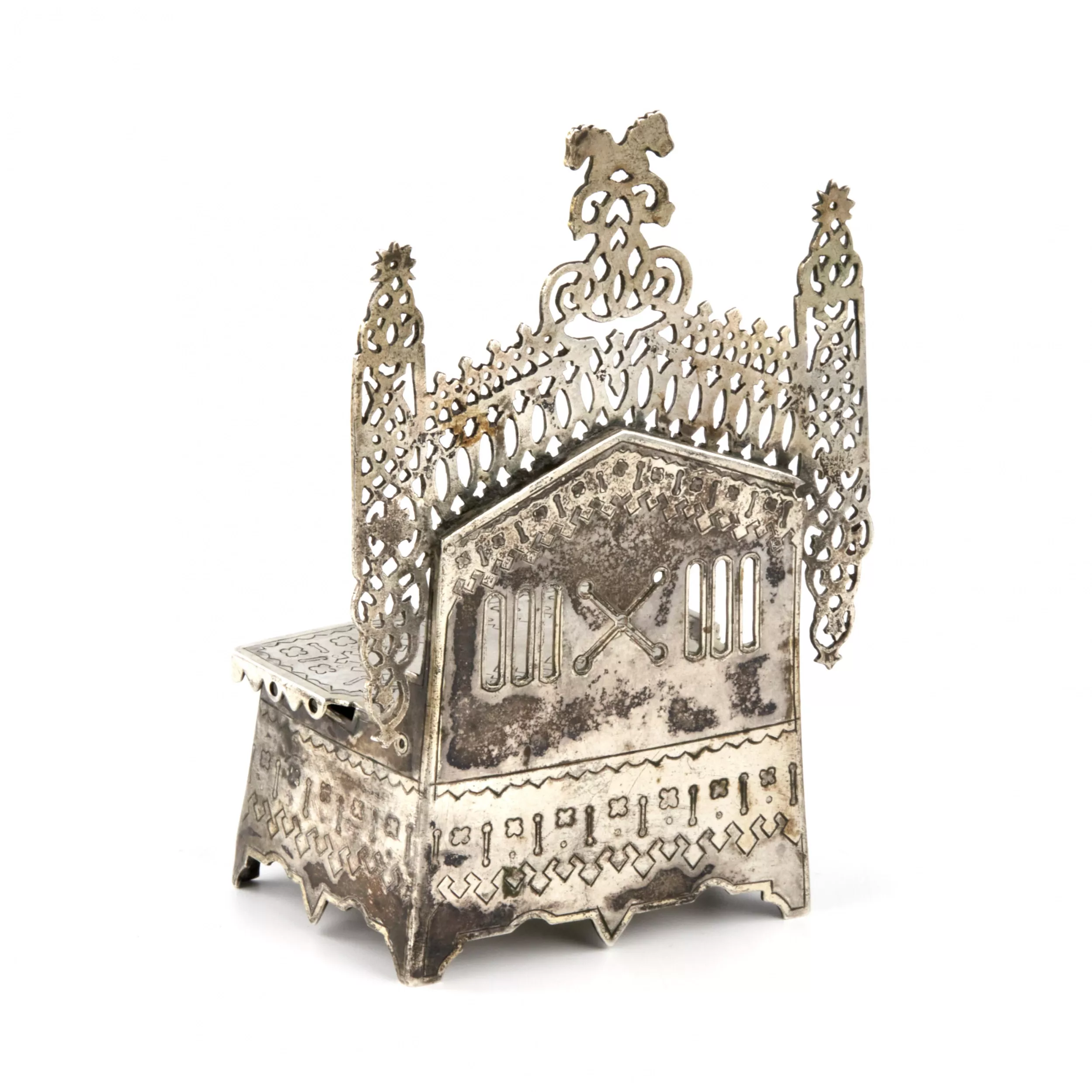 Silver salt shaker throne in the Russian style. Mukhin A.A. Moscow 1875. 