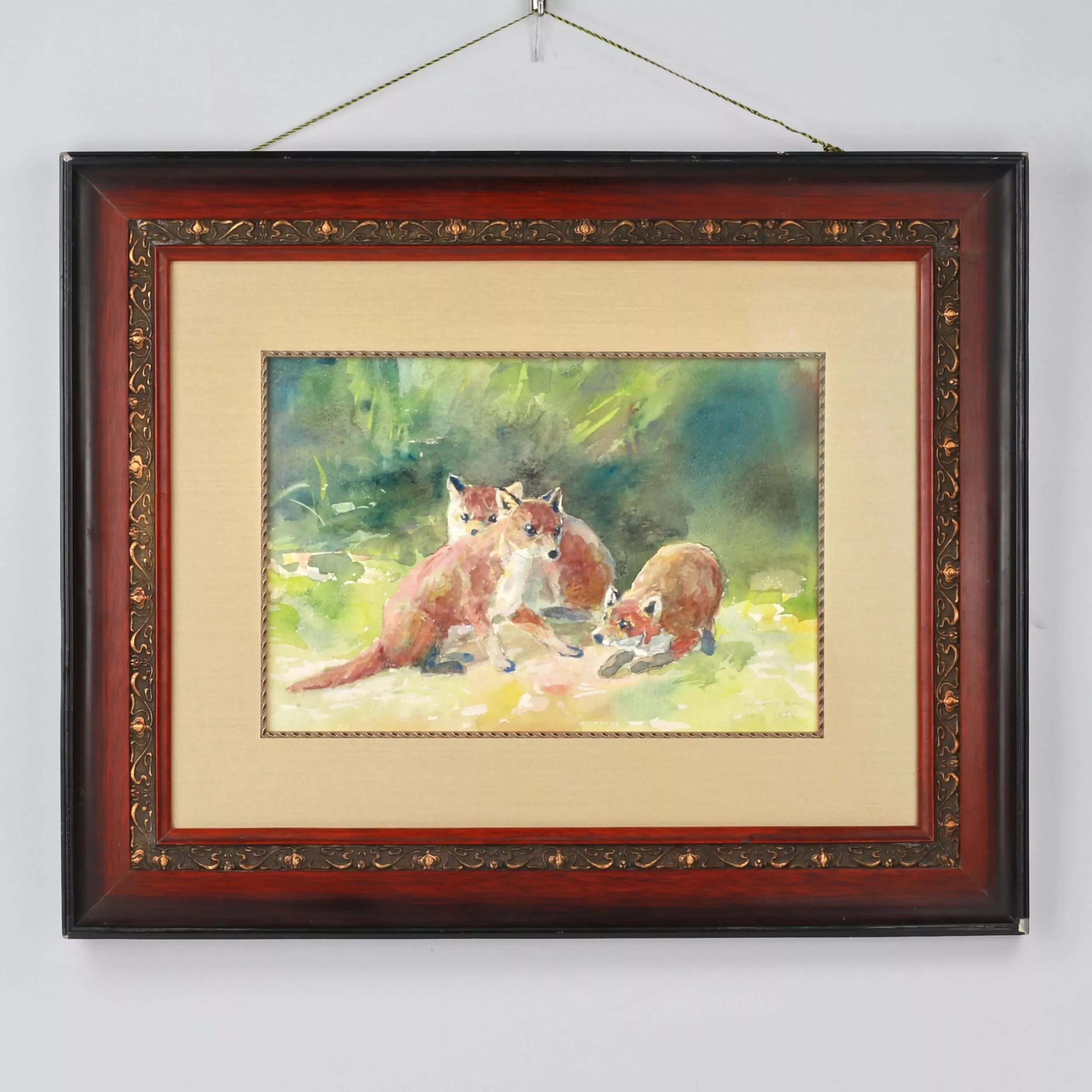 Tableau Trois renards 