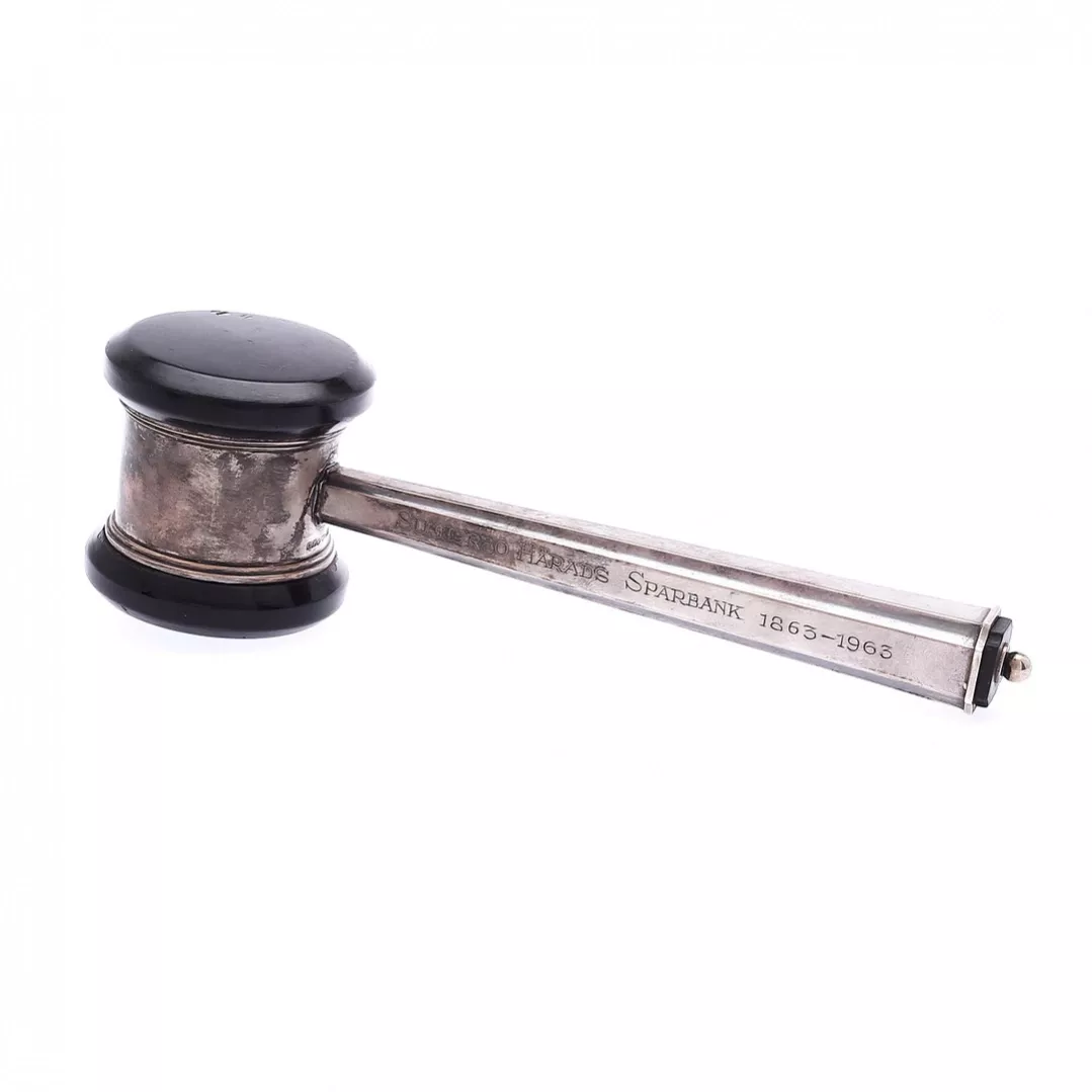 Silver auction hammer. 