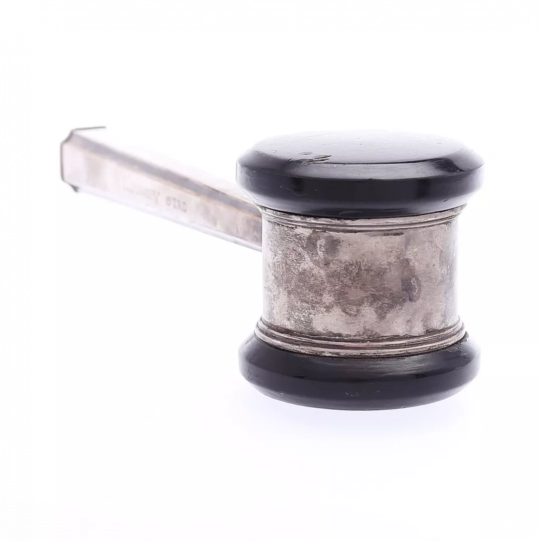Silver auction hammer. 