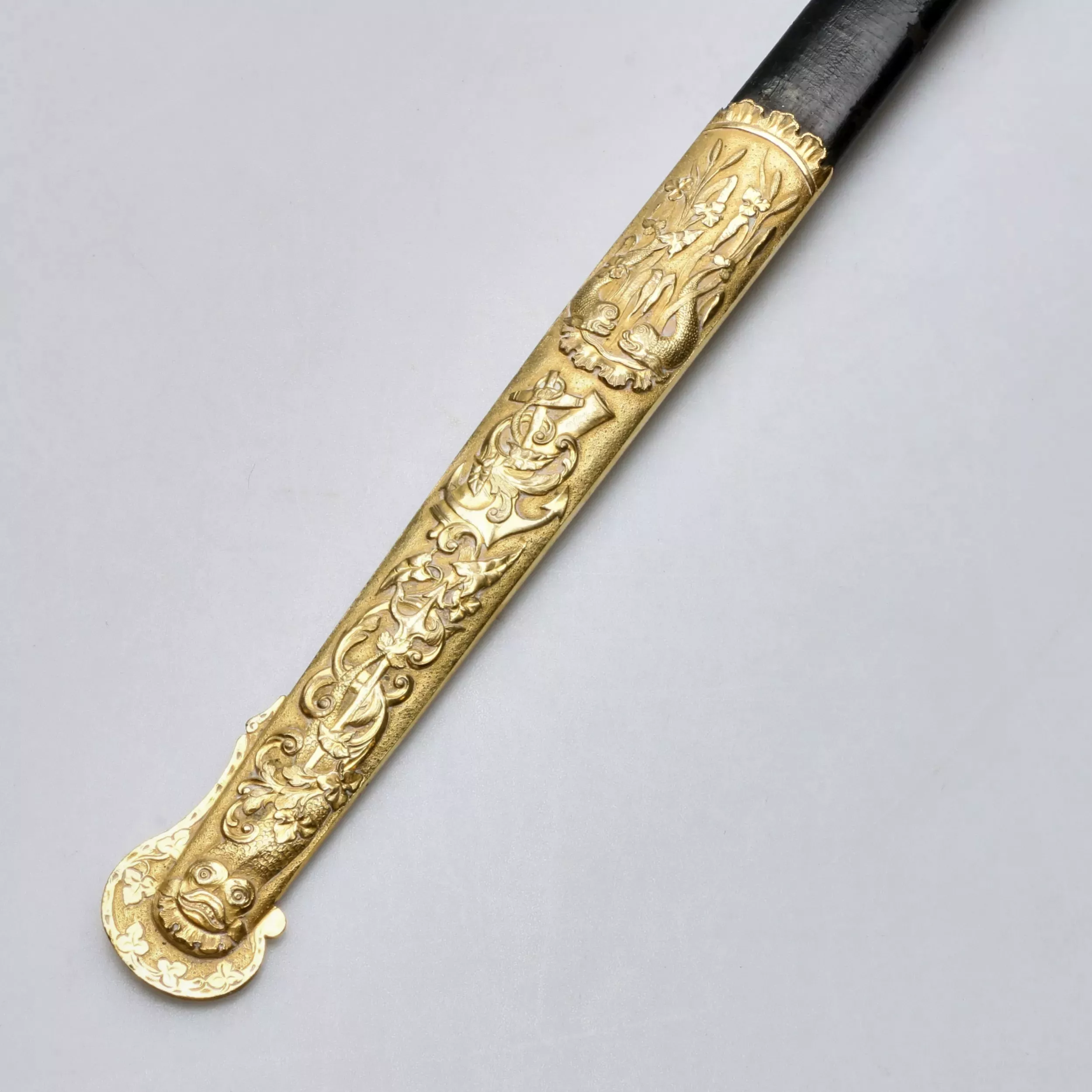 SABRE D`OFFICIER DE LA MARINE ROYALE SUÉDOISE. SUÈDE. SECONDE MOITIÉ DU XIXe SIÈCLE