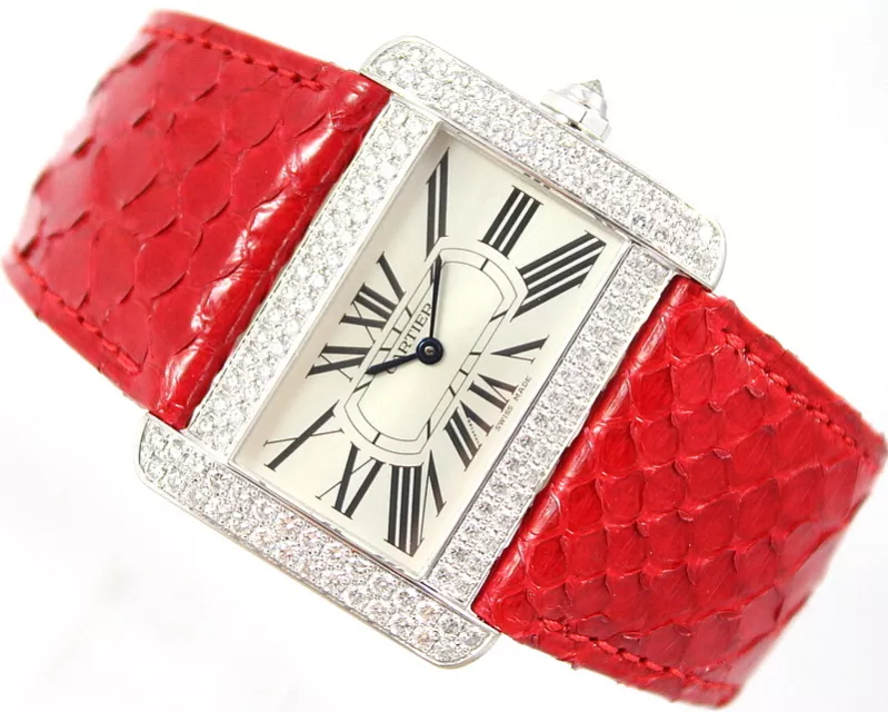 Montre femme Cartier Divan XL Diamant. 