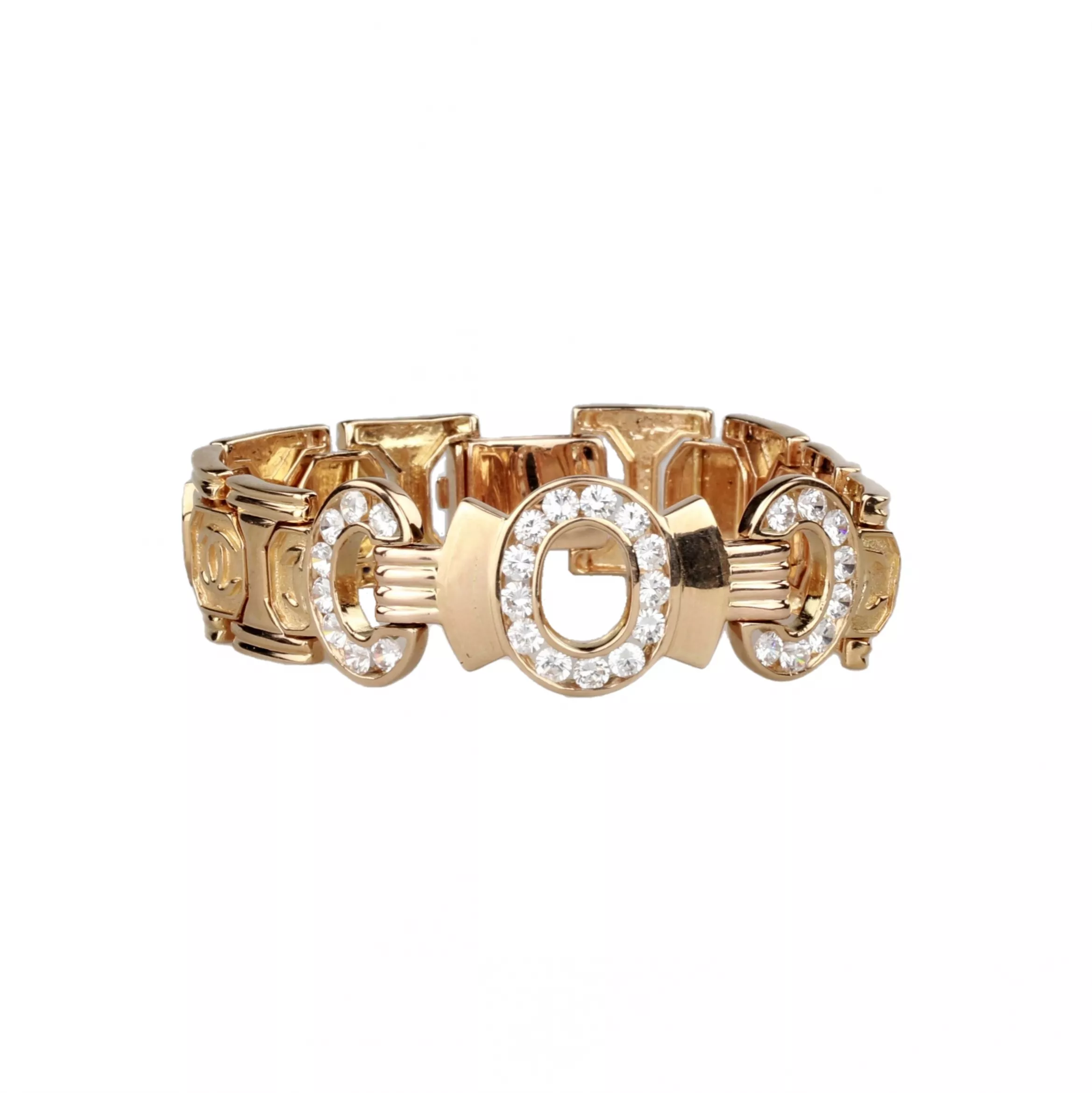 Bracelet in 18K yellow gold in the style of Chanel