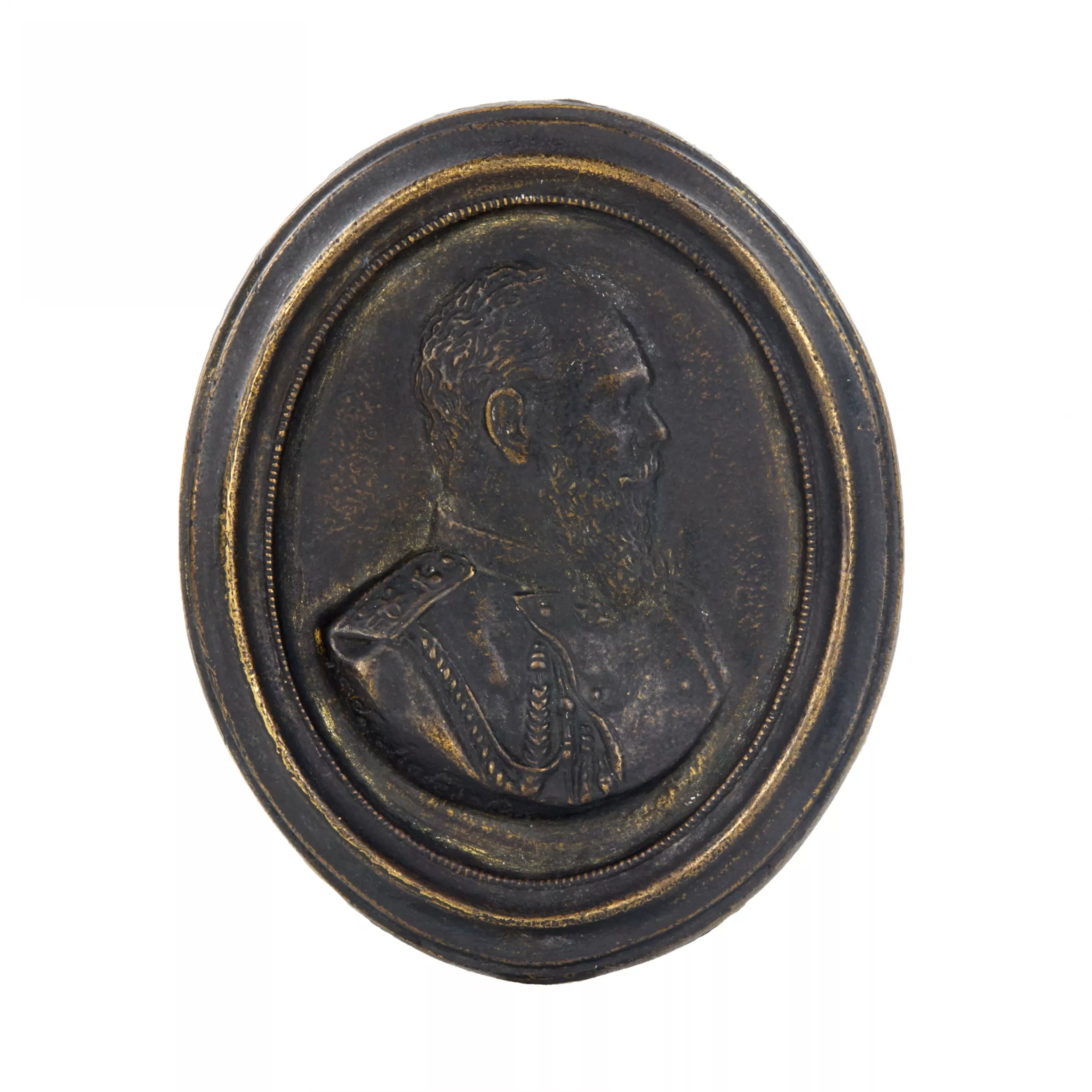 Medallion Alexander III. Kasli iron foundry. 