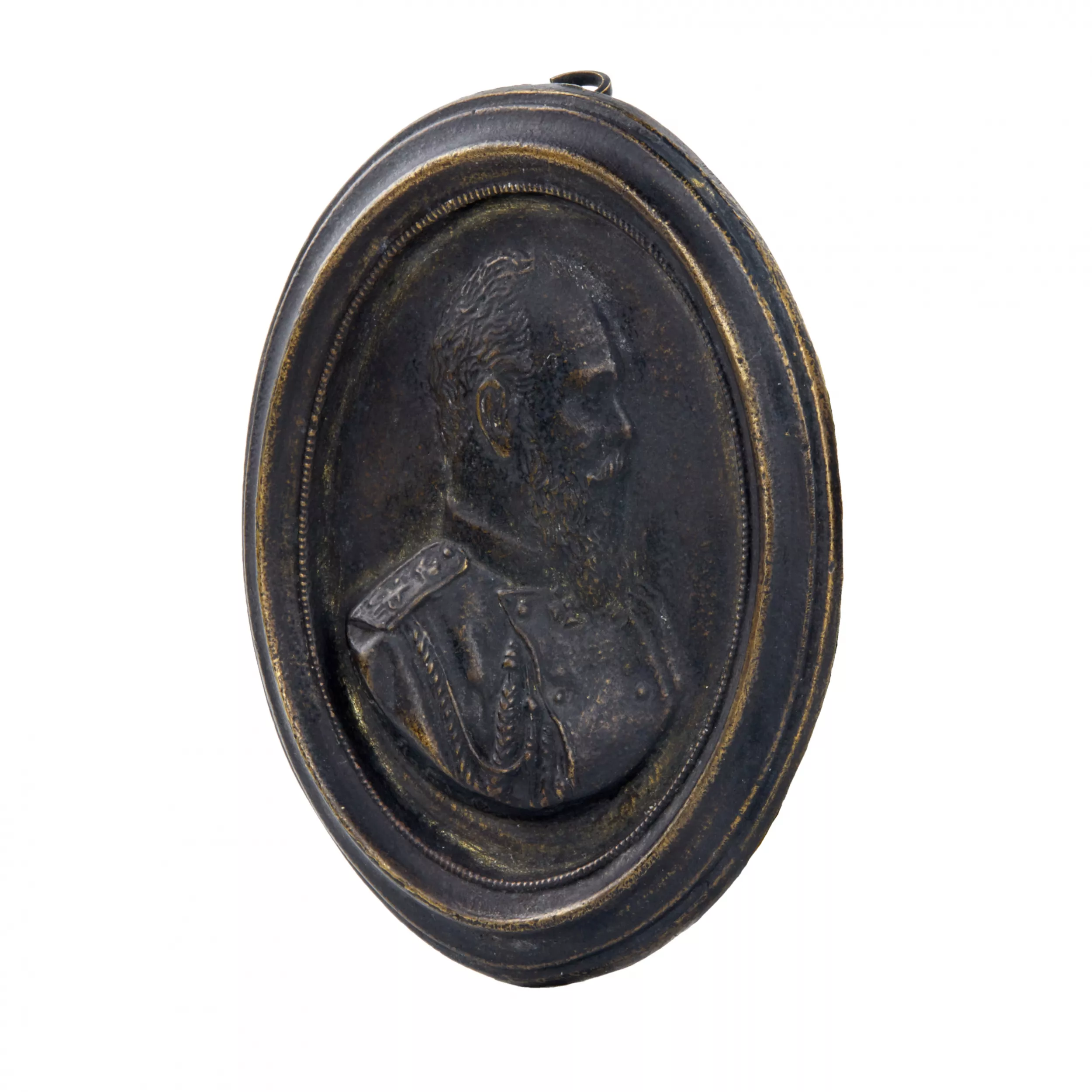 Medallion Alexander III. Kasli iron foundry. 