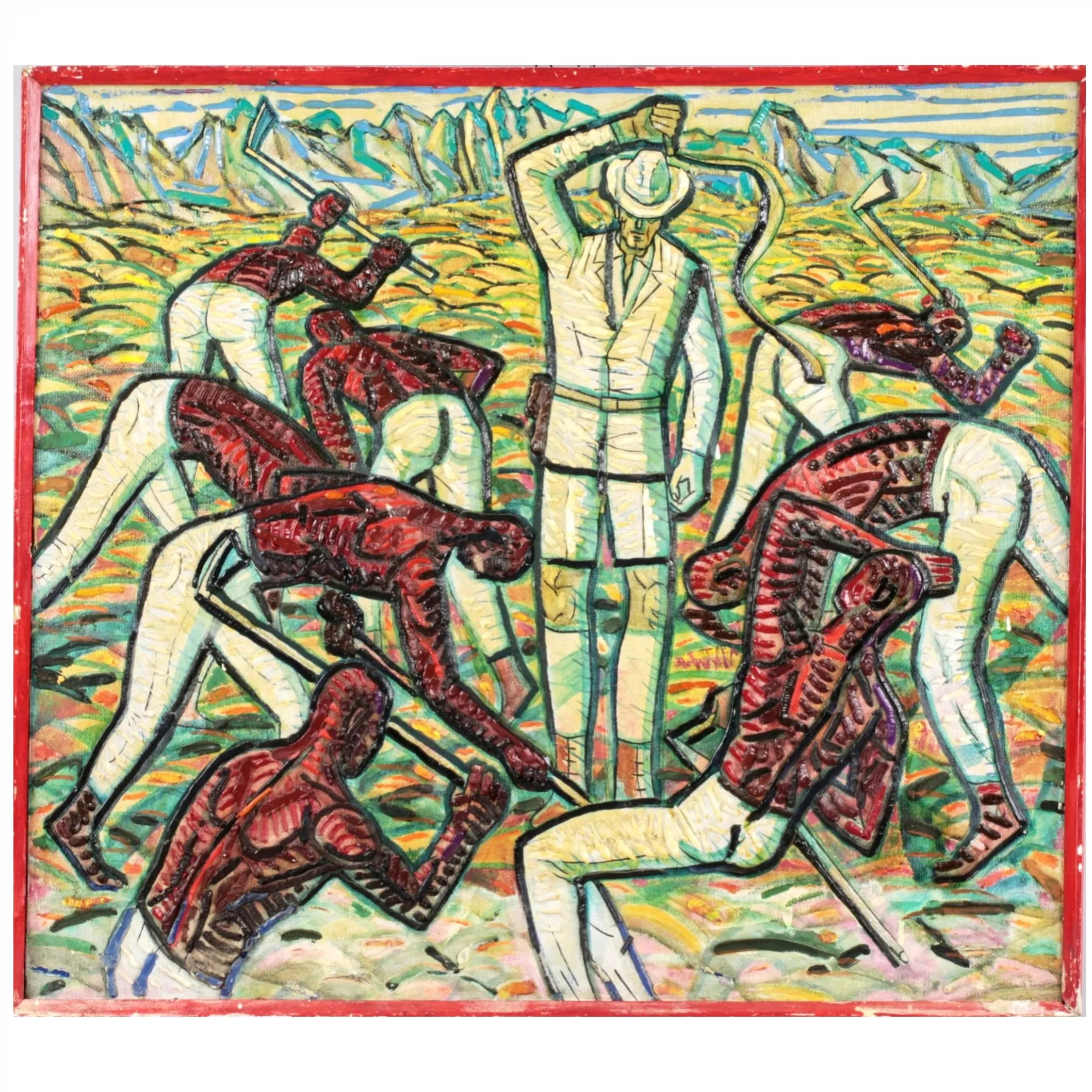 Peinture École de la haine. Igor Corti. 1971 
