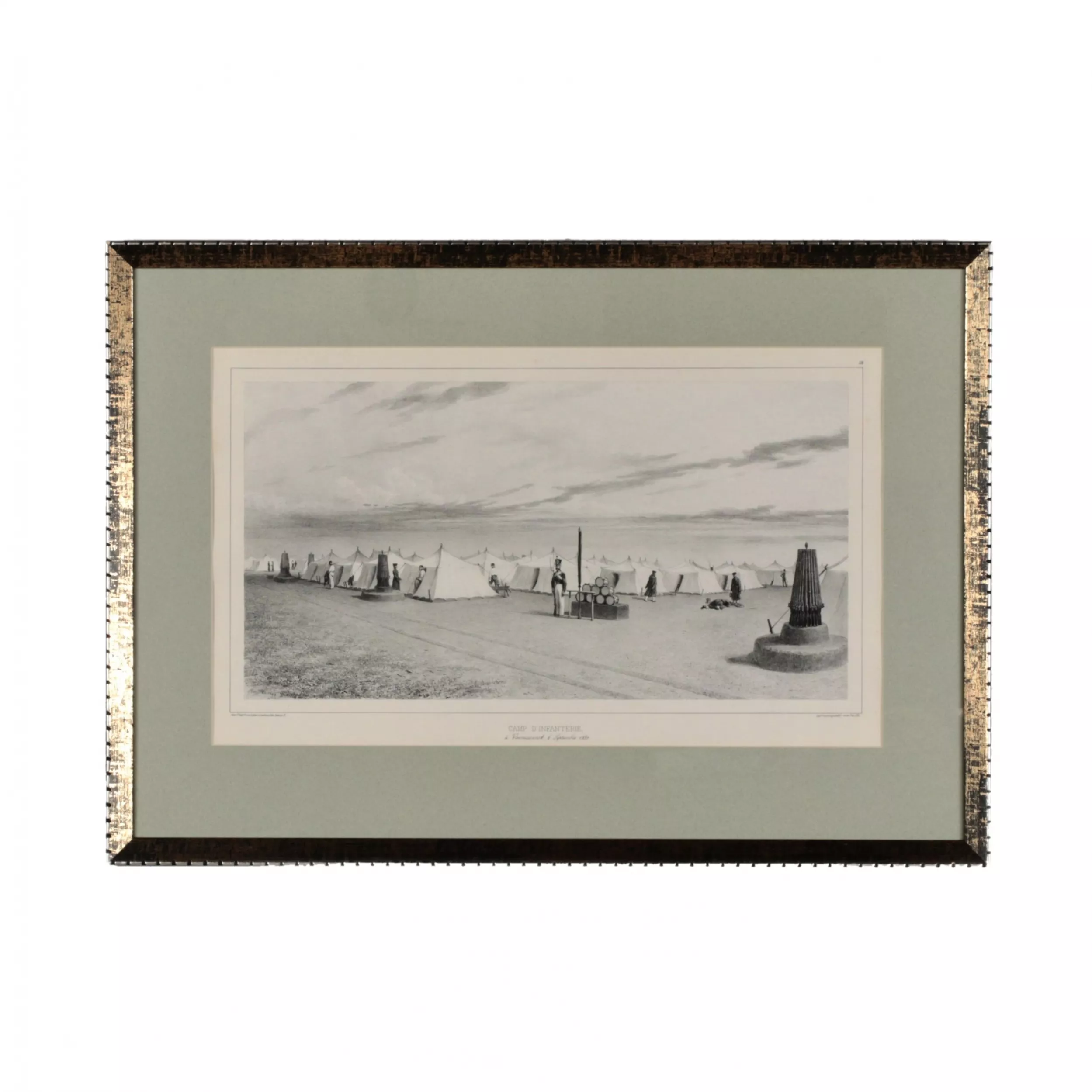 Lithographie Camp de linfanterie à Voznesensk. 1837 