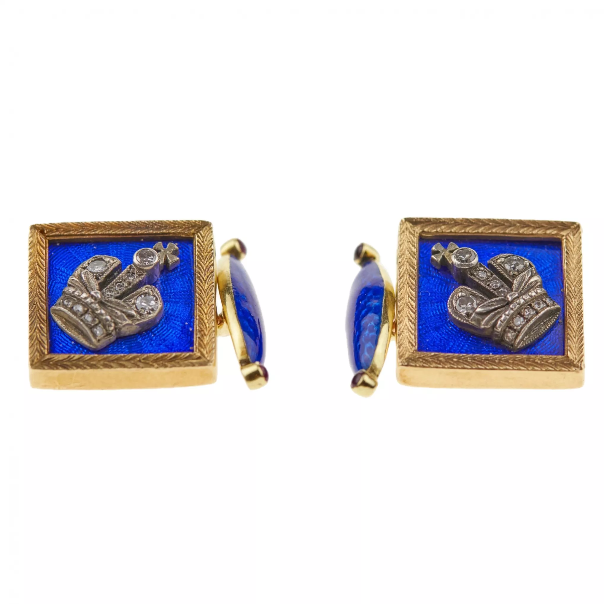 Boutons de manchette carres en or