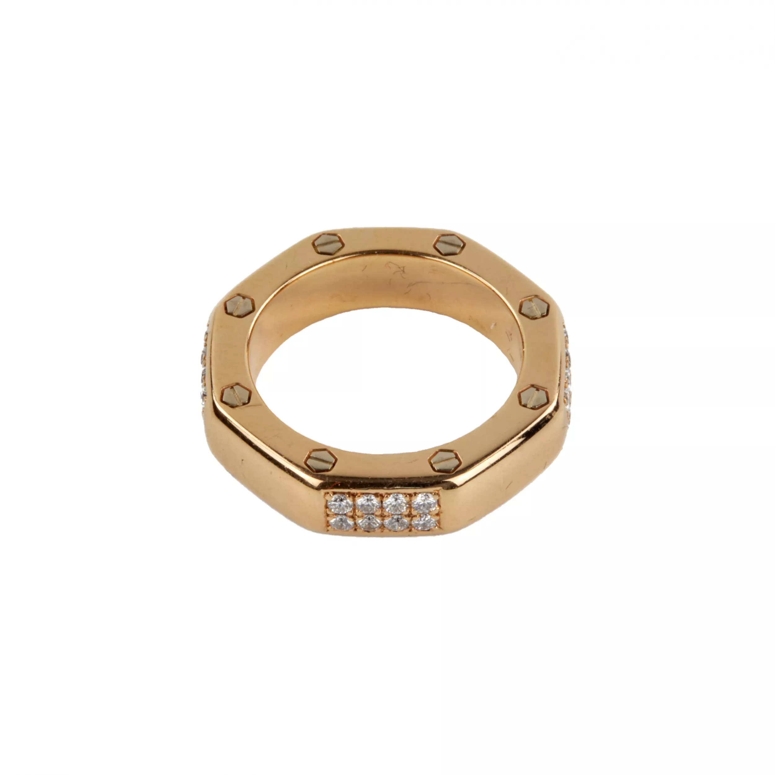 18-CARAT GOLD AND DIAMOND RING