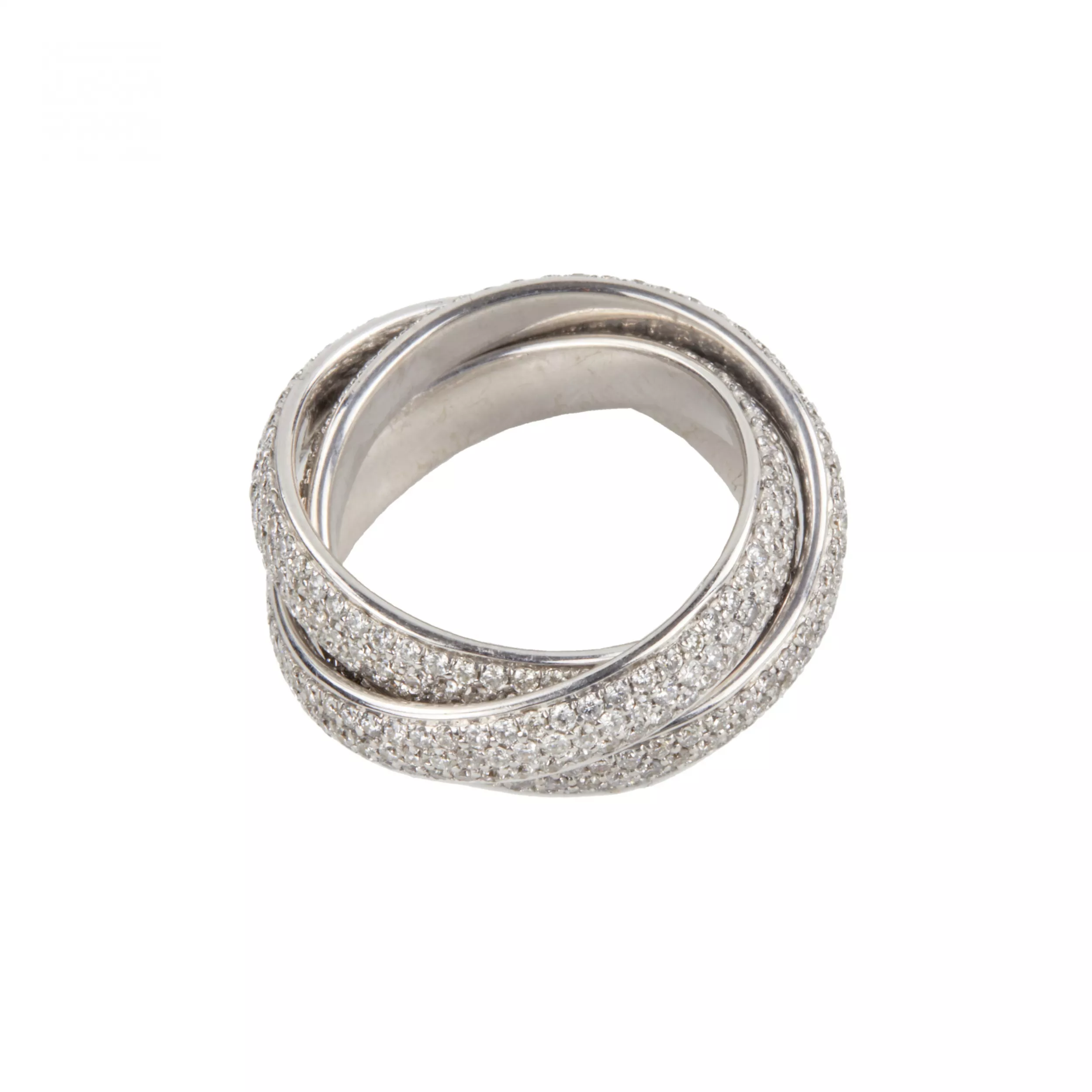 Bague en or blanc 18 carats avec diamants. 