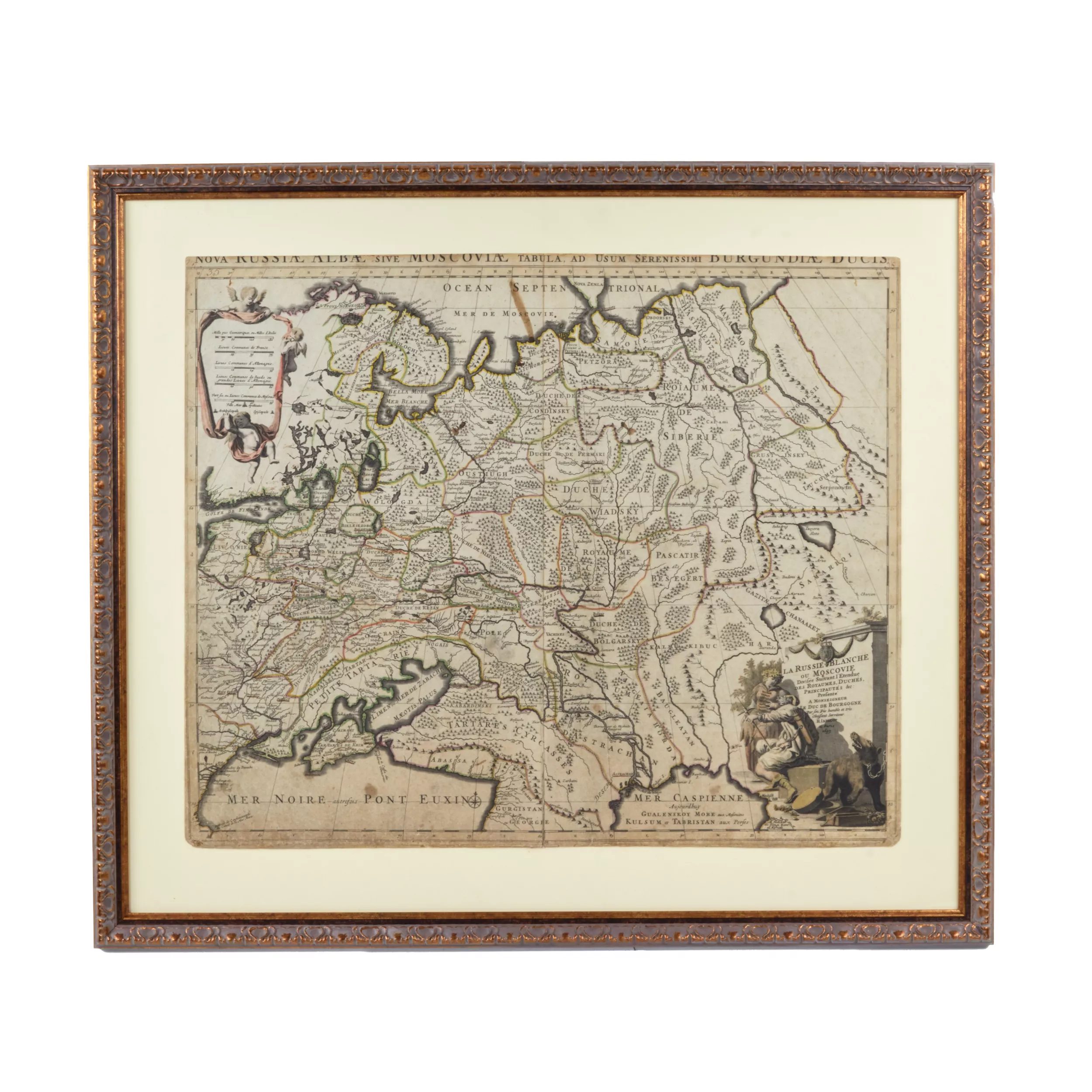 Carte de la Russie à la fin du XVIIe siècle.
