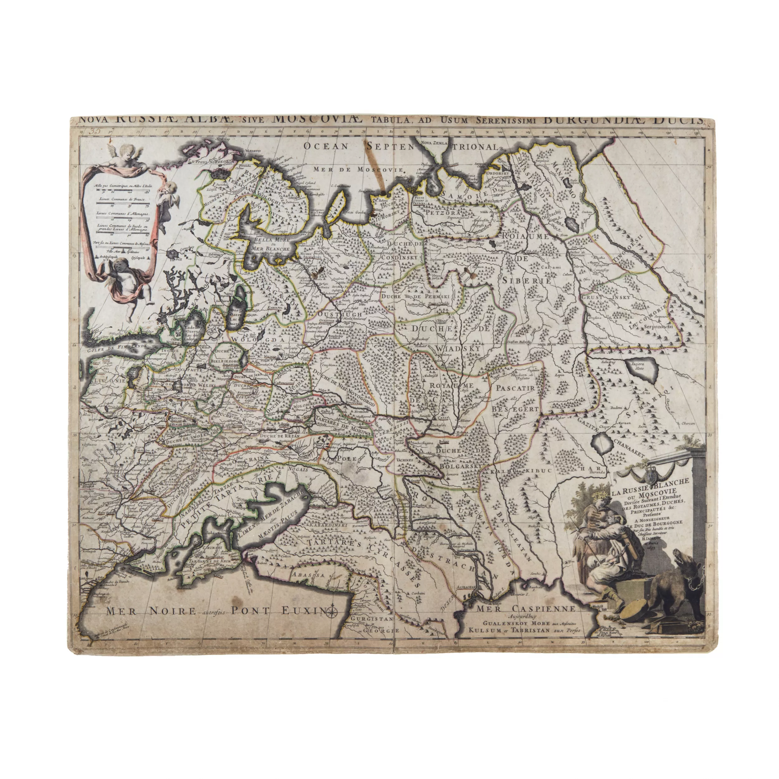 Carte de la Russie à la fin du XVIIe siècle.