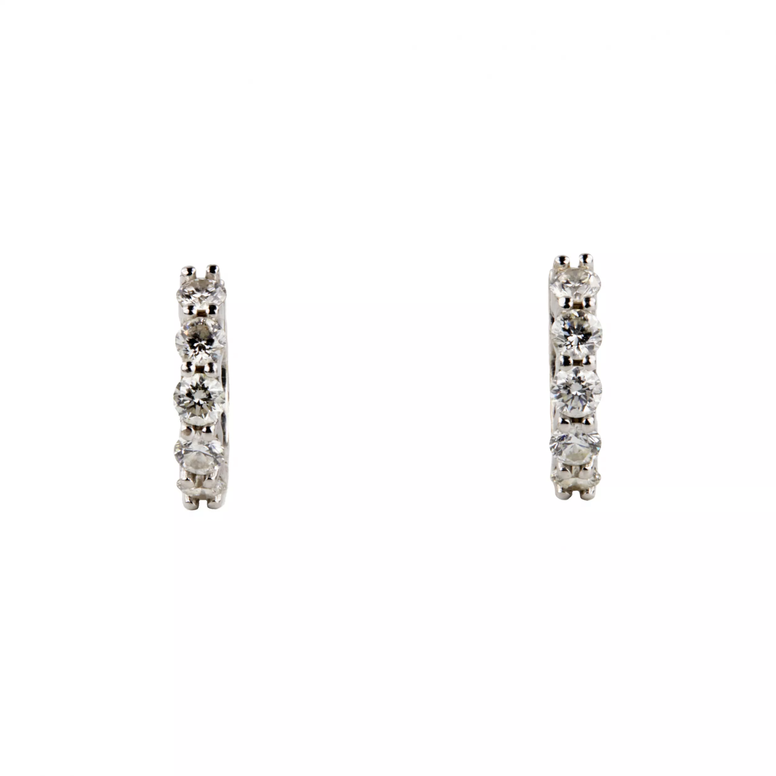 Boucles d`oreilles en or avec diamants. Herbert Mayer. 