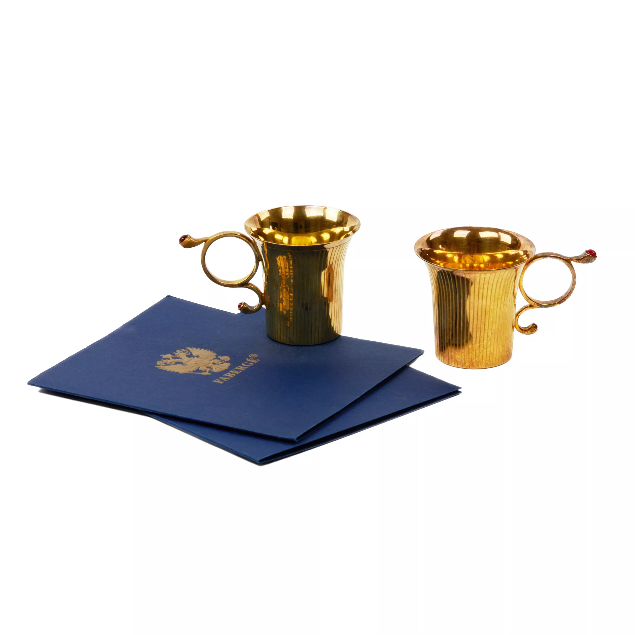 A pair of silver-gilt glasses. Faberge 