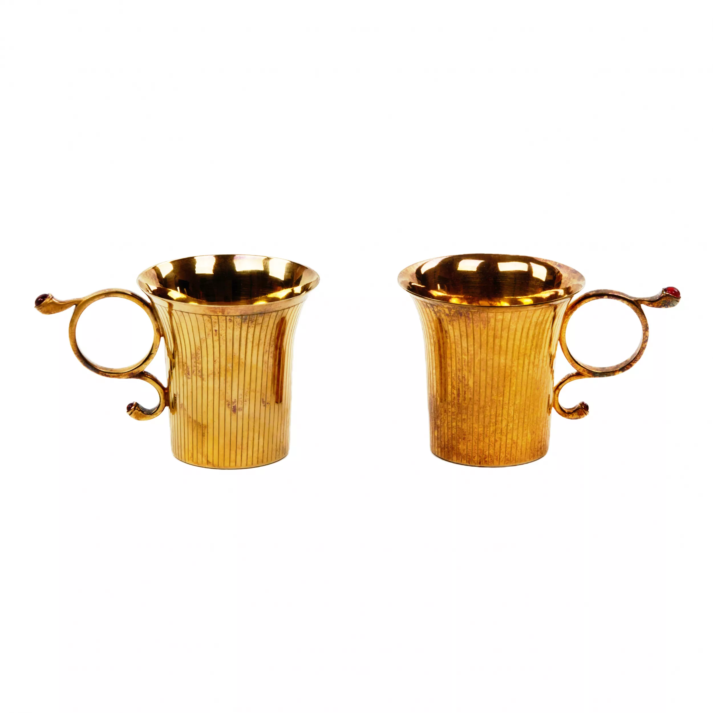 A pair of silver-gilt glasses. Faberge 