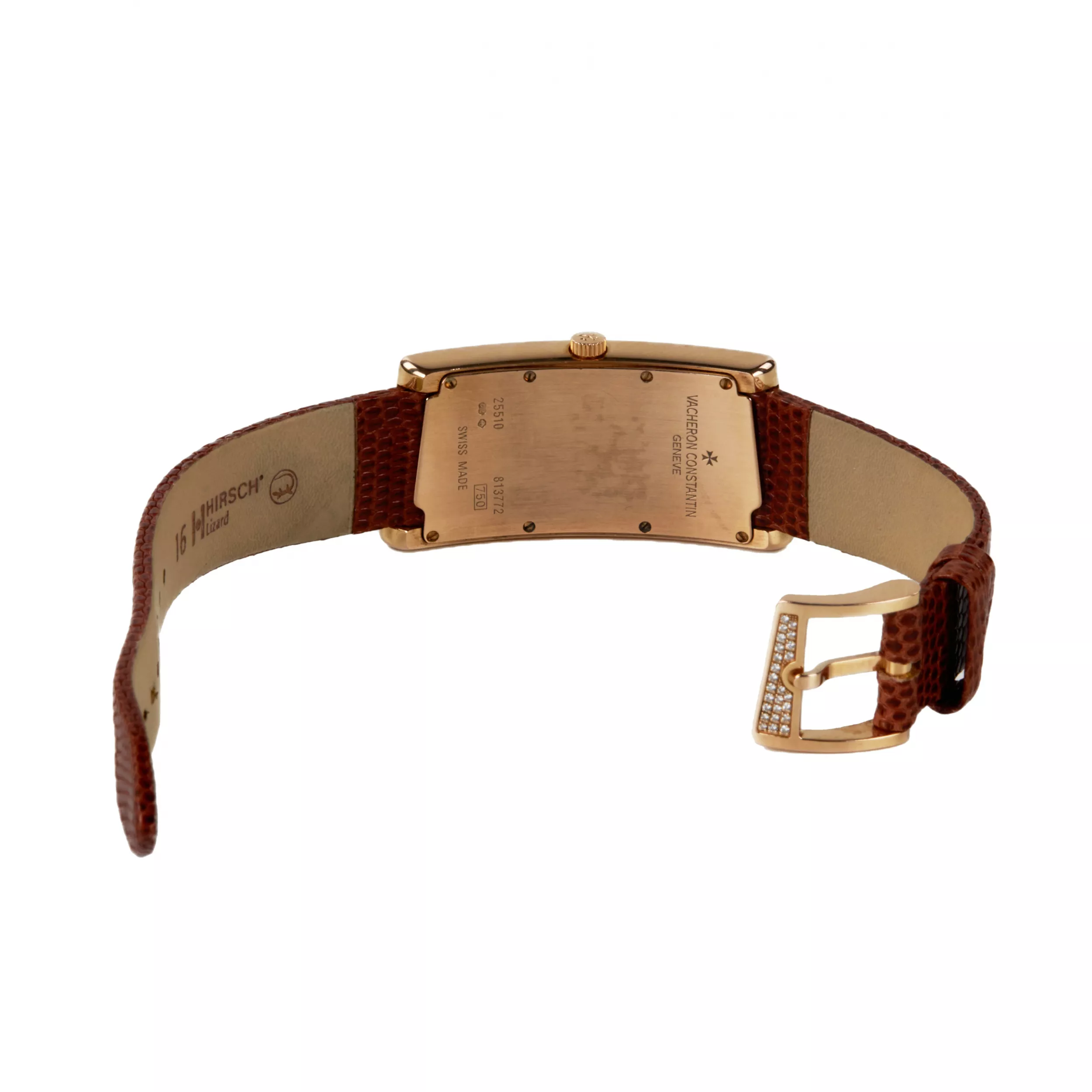 VACHERON CONSTANTIN 1972 GRAND CURVED. MONTRE FEMME EN OR ROSE ET DIAMANTS SUISSE, FIN XXE – DÉBUT XXIE SIÈCLE