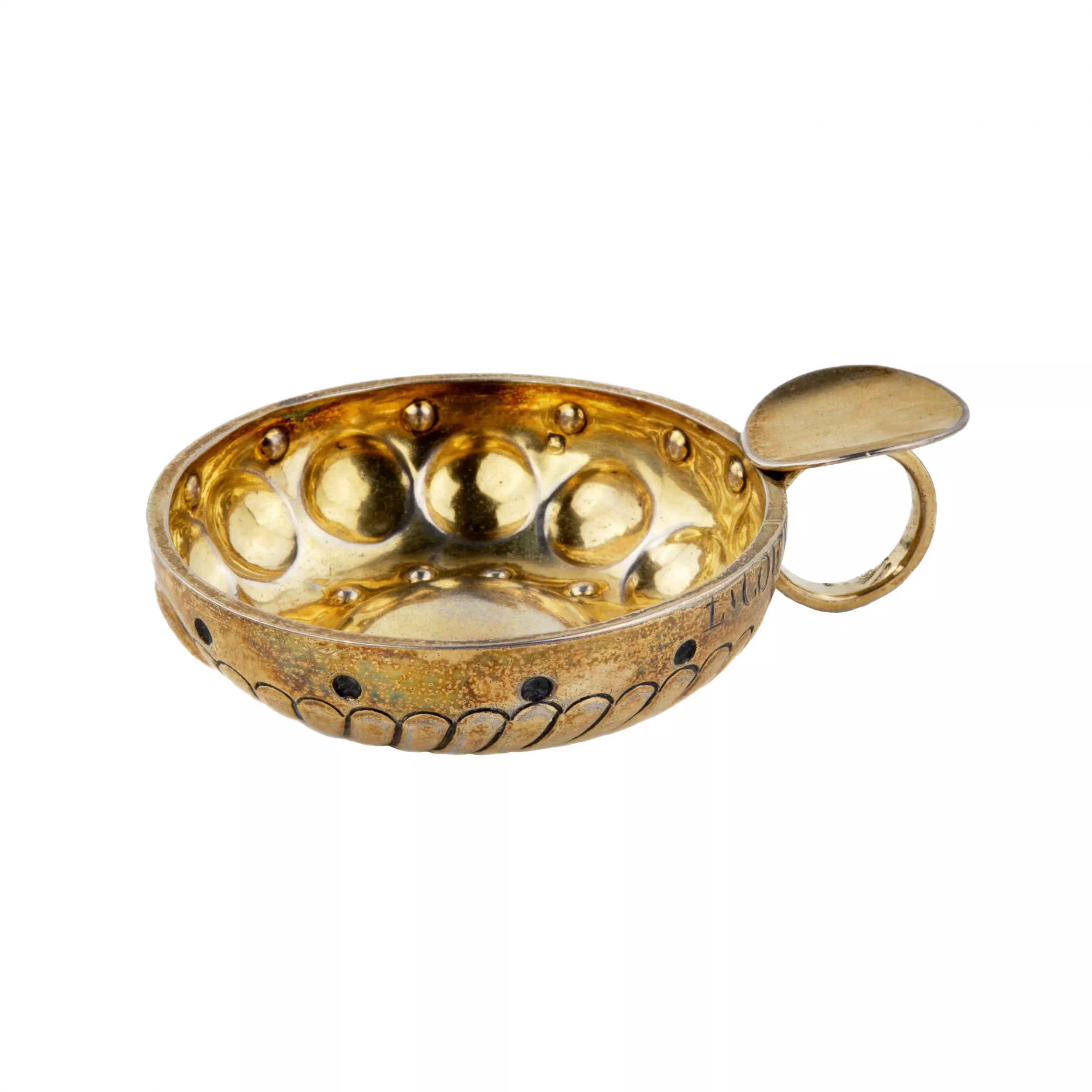 TASTEVIN EN ARGENT DORÉ POUR LA DÉGUSTATION DU VIN. PIERRE HIPPOLYTE FOURNEROT. PARIS, 1833–1857