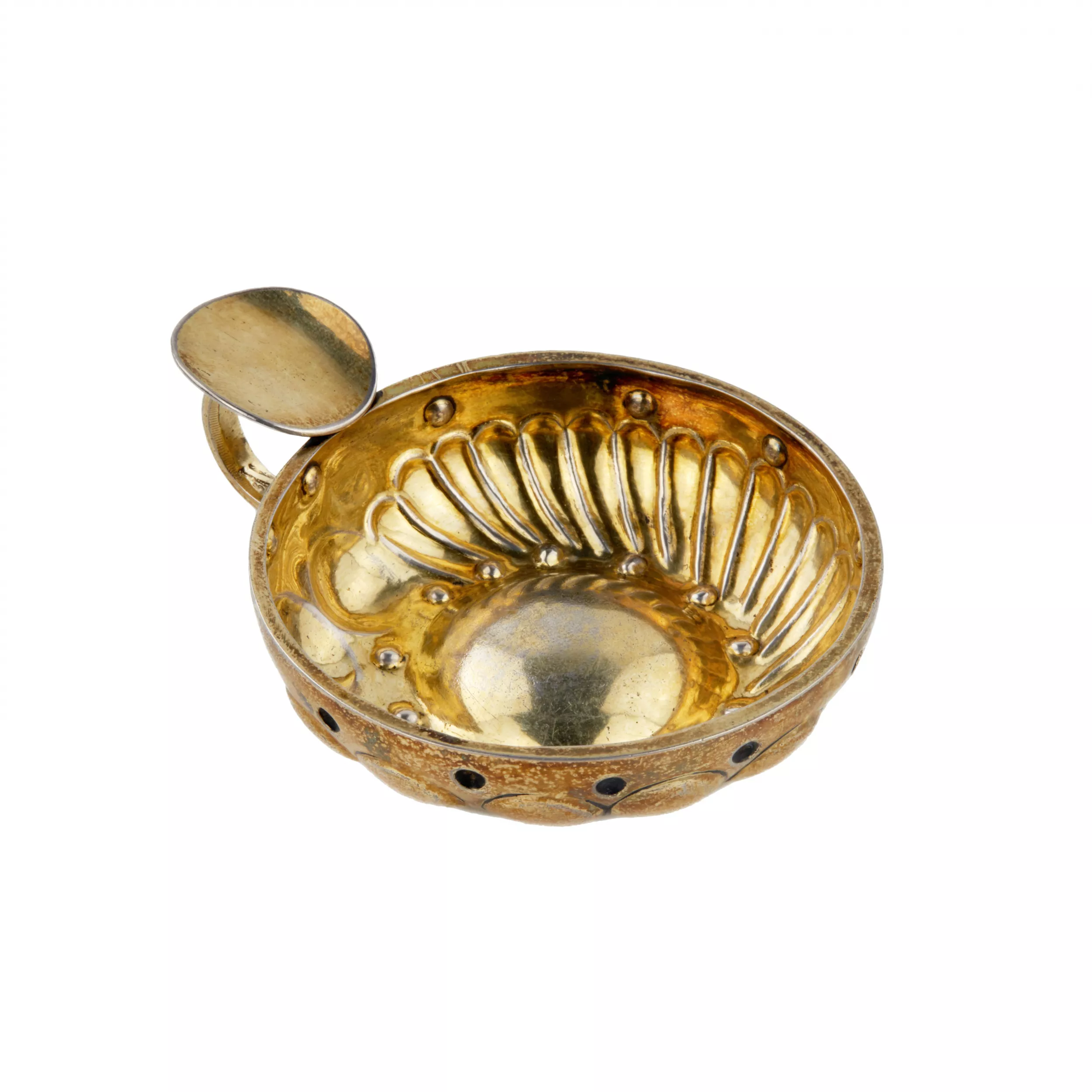 TASTEVIN EN ARGENT DORÉ POUR LA DÉGUSTATION DU VIN. PIERRE HIPPOLYTE FOURNEROT. PARIS, 1833–1857