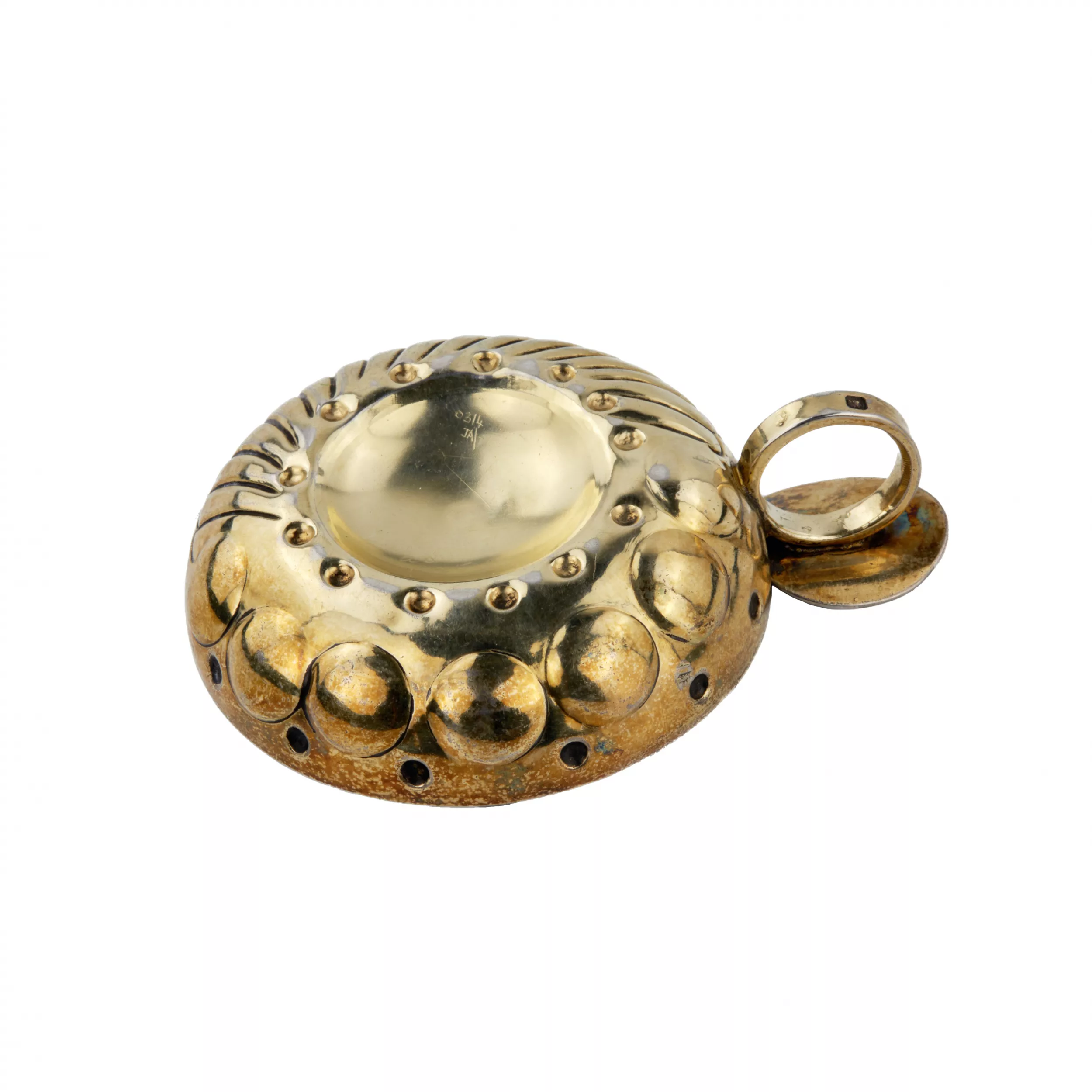 TASTEVIN EN ARGENT DORÉ POUR LA DÉGUSTATION DU VIN. PIERRE HIPPOLYTE FOURNEROT. PARIS, 1833–1857