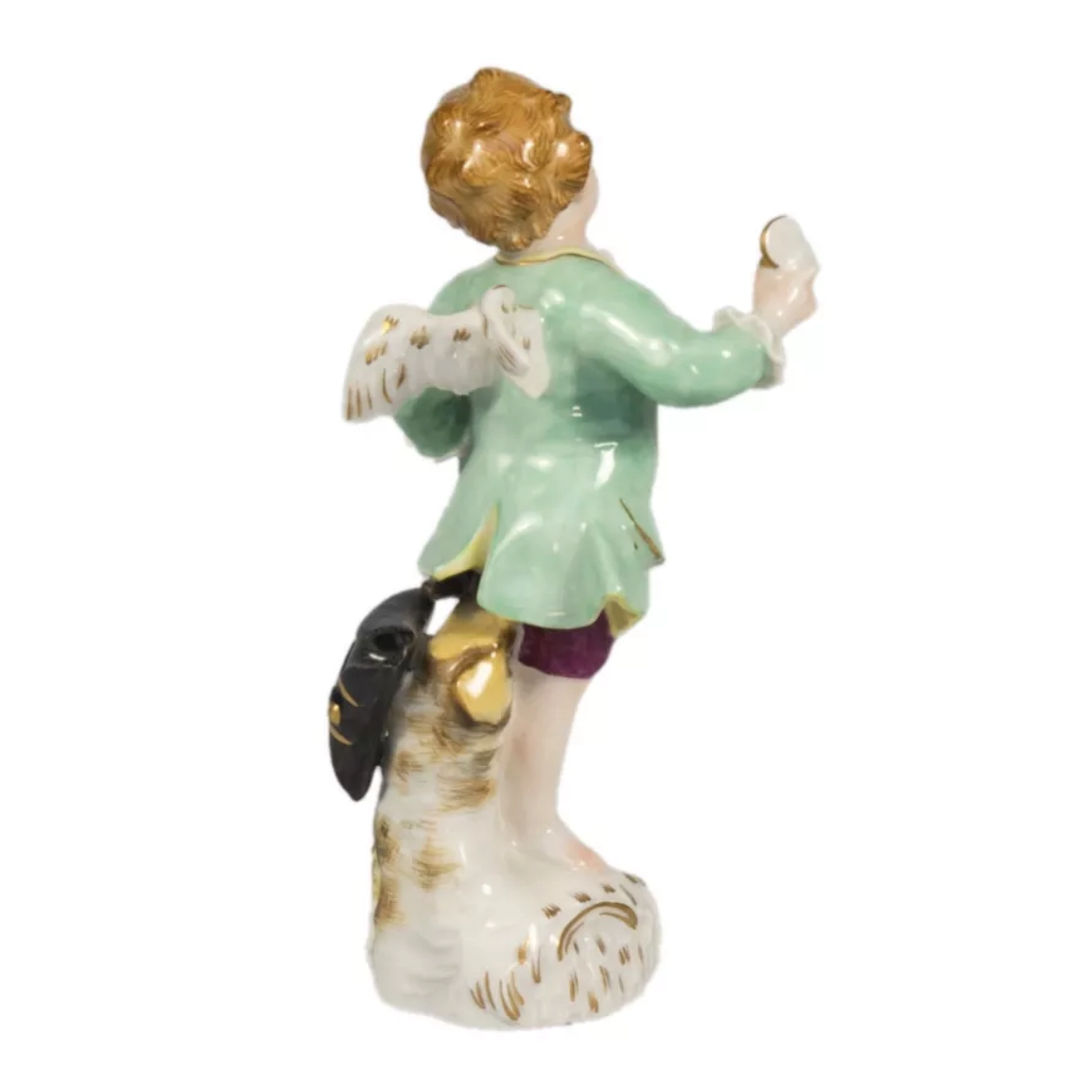 CHERUB AWAITING A RENDEZVOUS. KPM BERLIN. CIRCA 1870