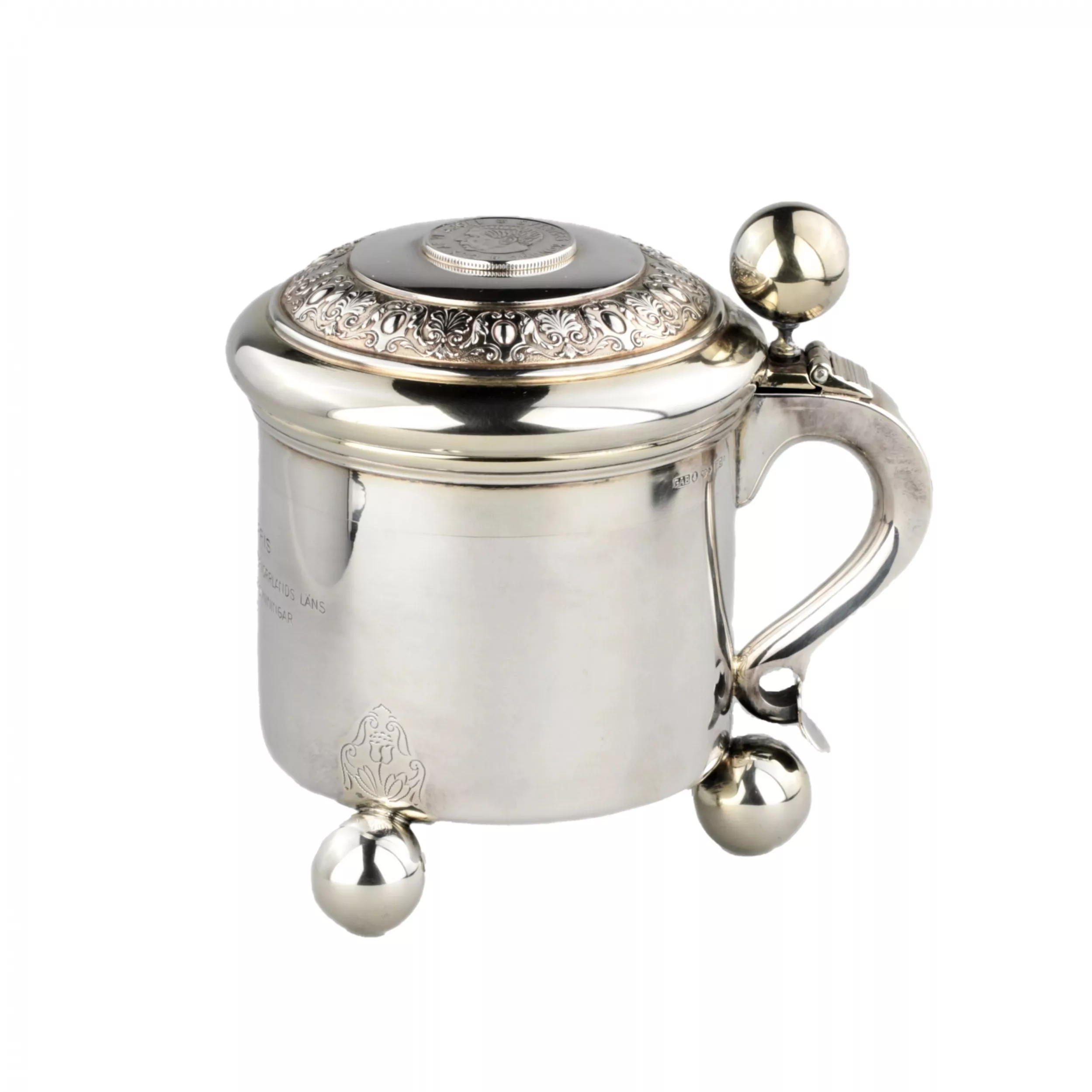 Silver beer mug  cup.