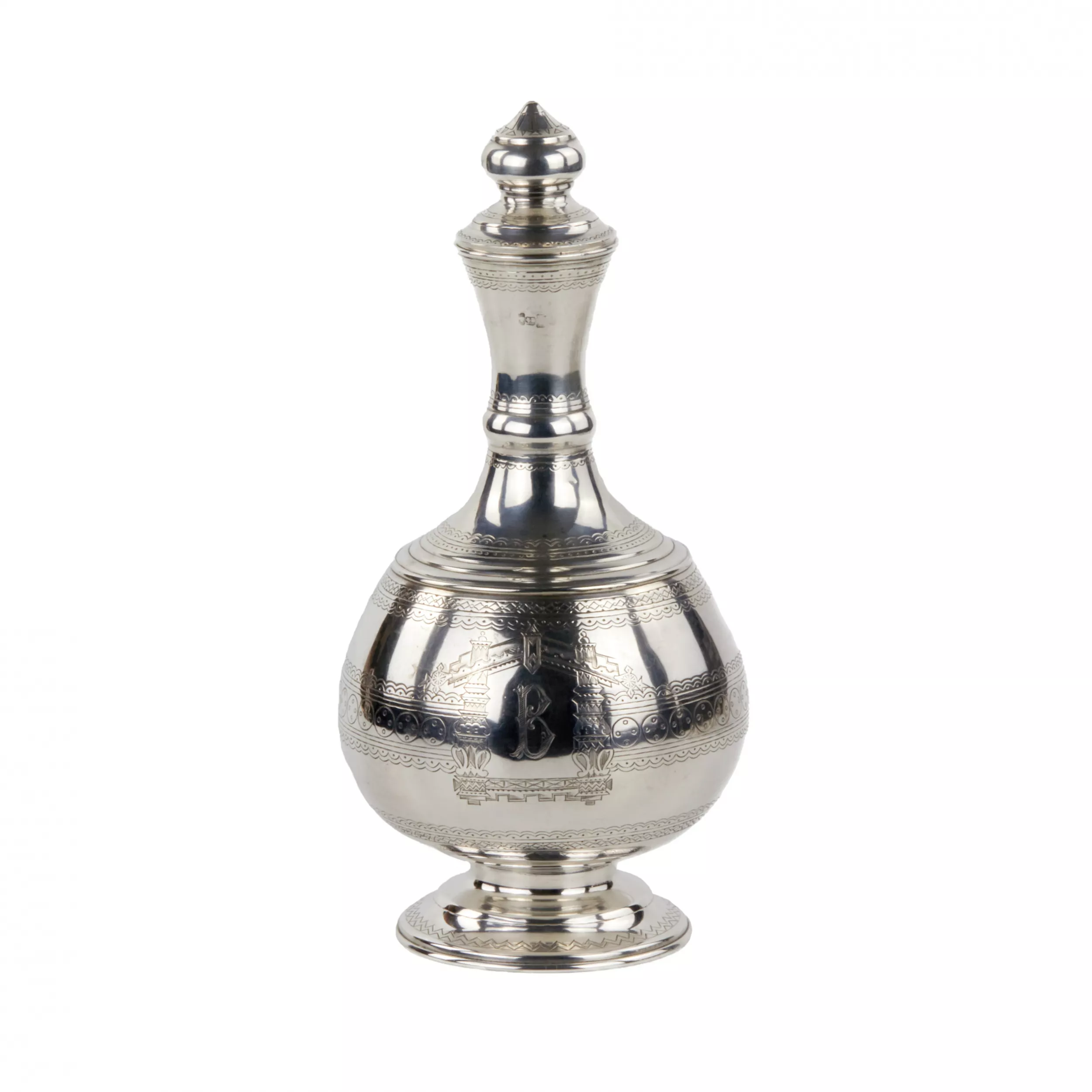 Elegant silver vodka set in the neo-Russian style, workshop S.M. Ikonnikov. 