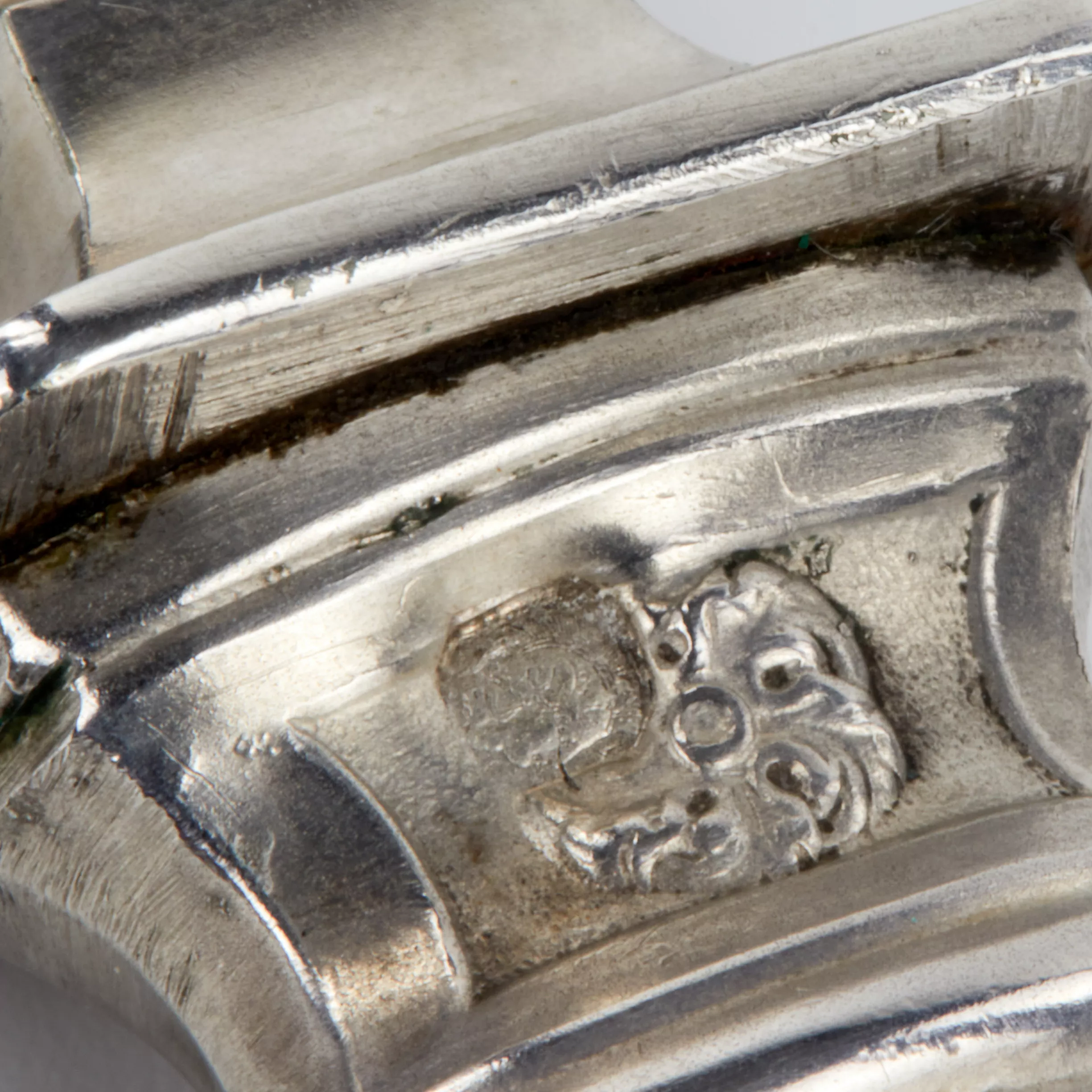French silver tableware set in original case. 