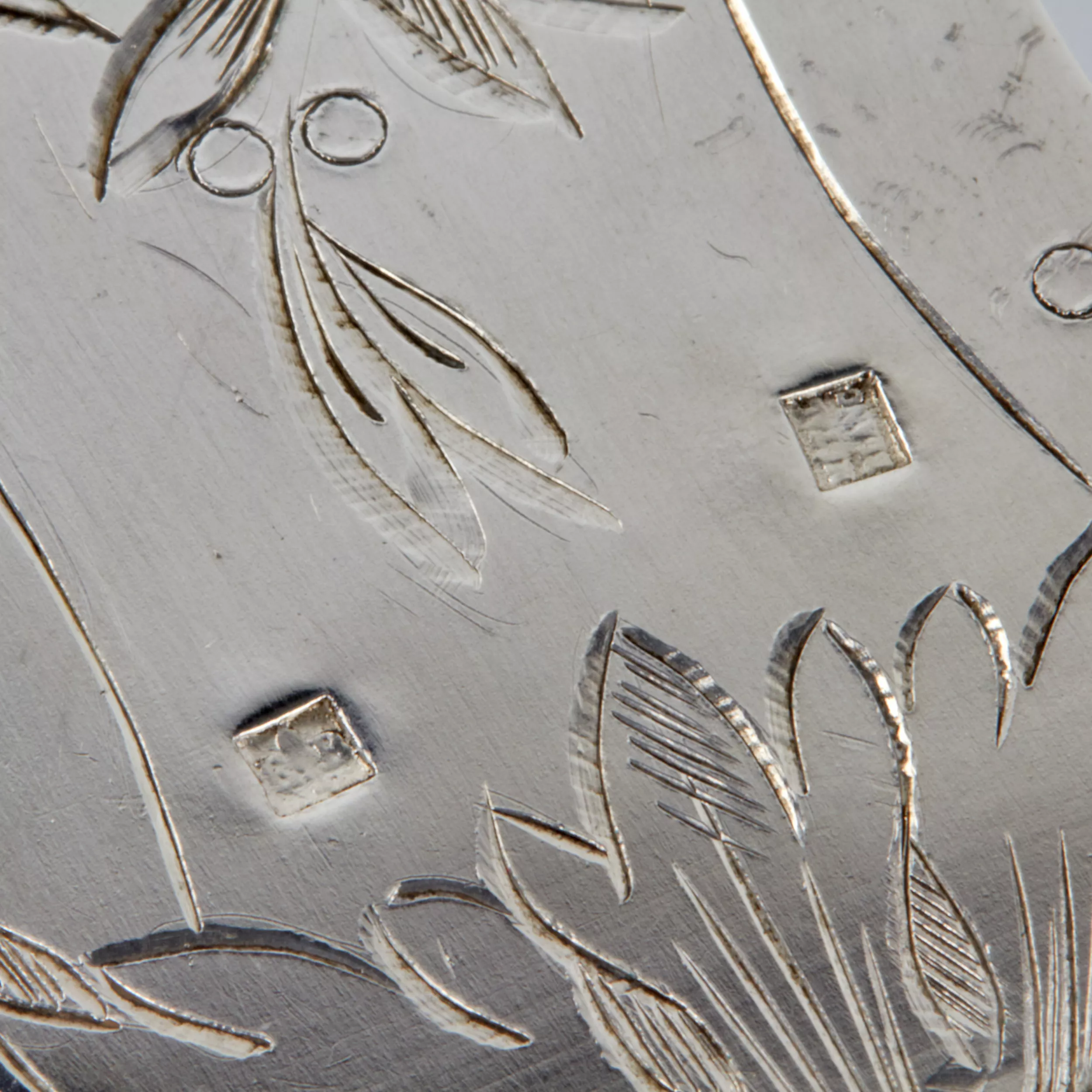 French silver tableware set in original case. 
