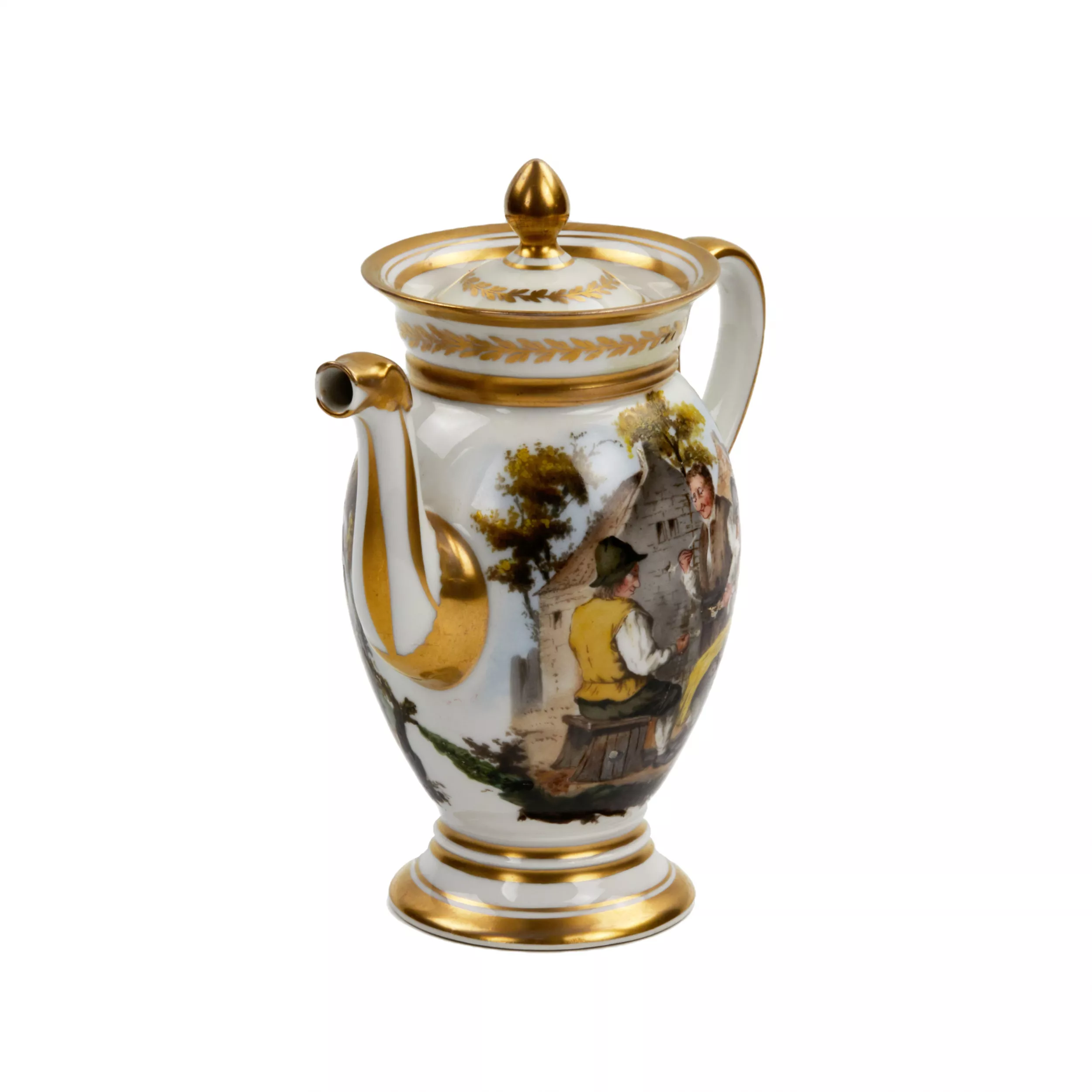 Service tête-à-tête en porcelaine française, XIXe siècle. 