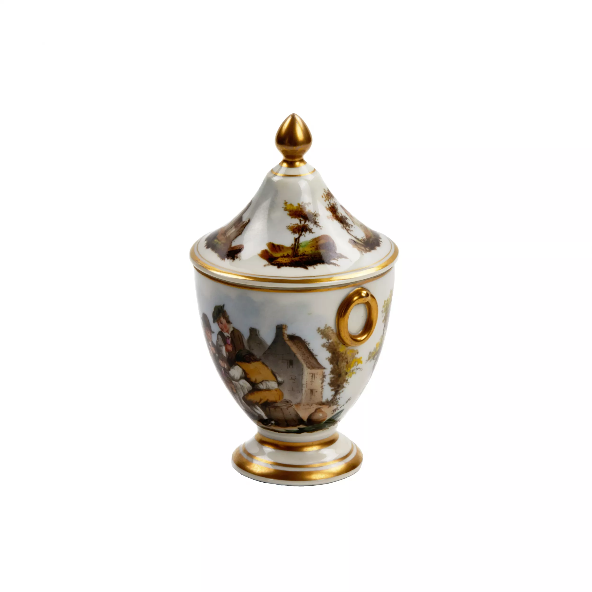 Service tête-à-tête en porcelaine française, XIXe siècle. 