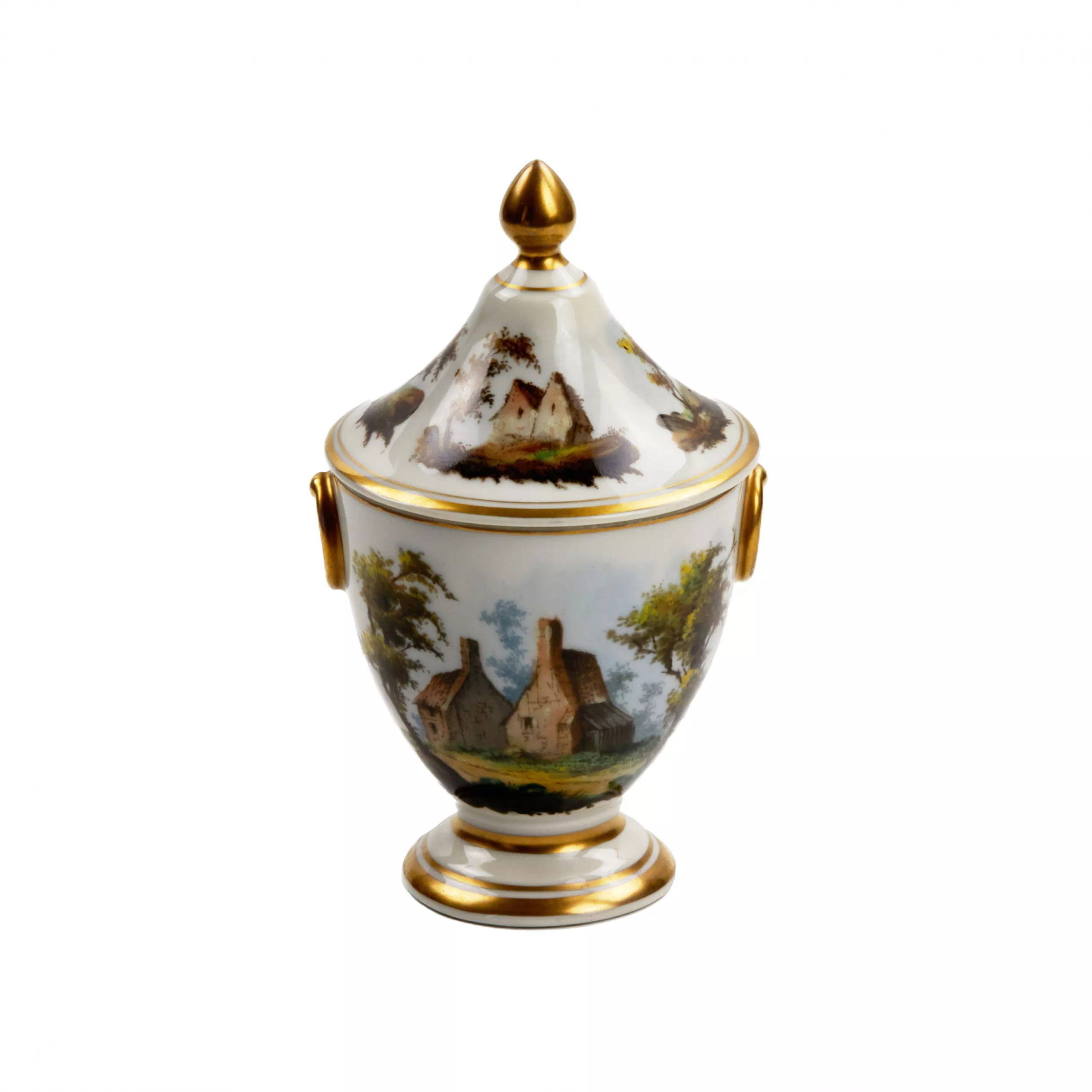 Service tête-à-tête en porcelaine française, XIXe siècle. 