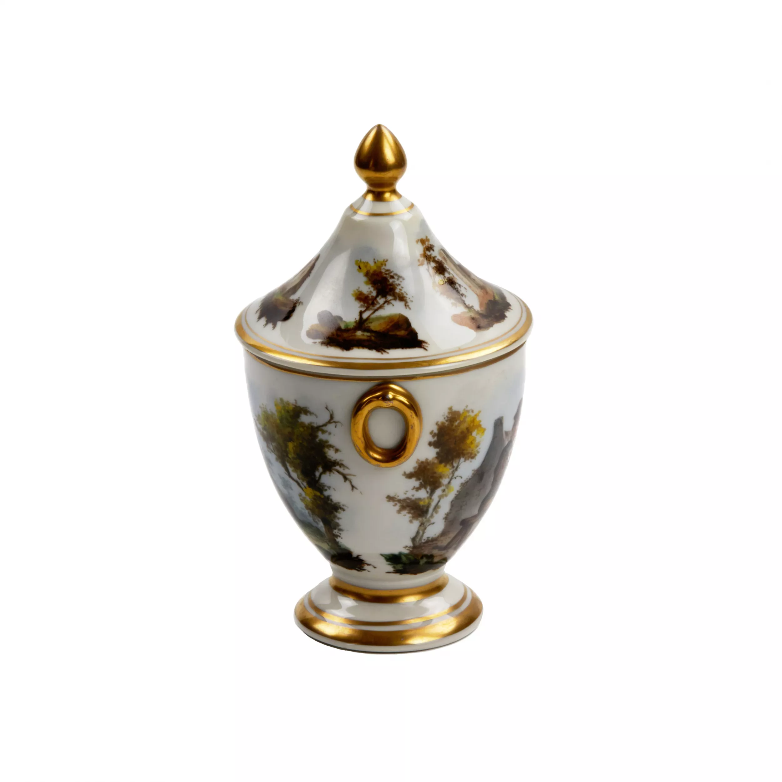 Service tête-à-tête en porcelaine française, XIXe siècle. 