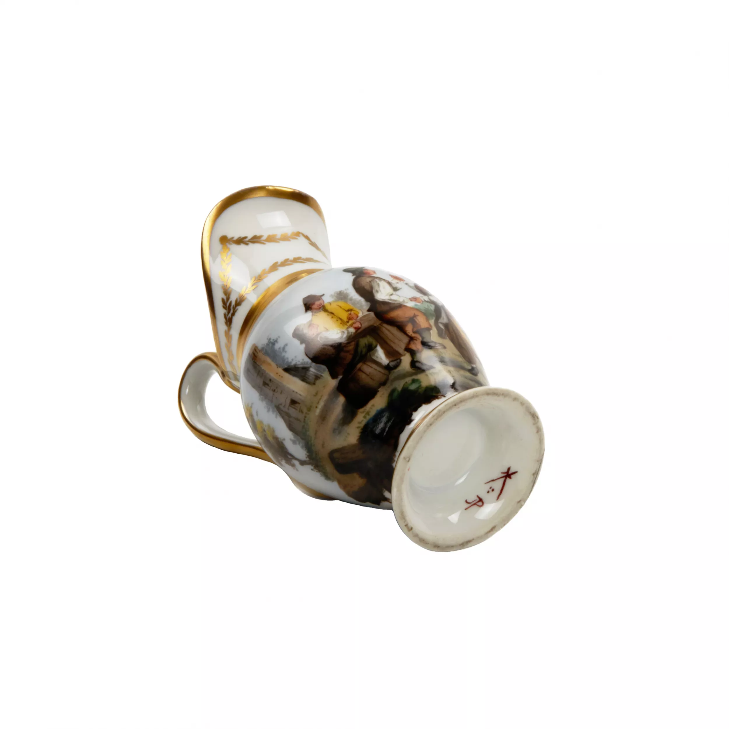 Service tête-à-tête en porcelaine française, XIXe siècle. 