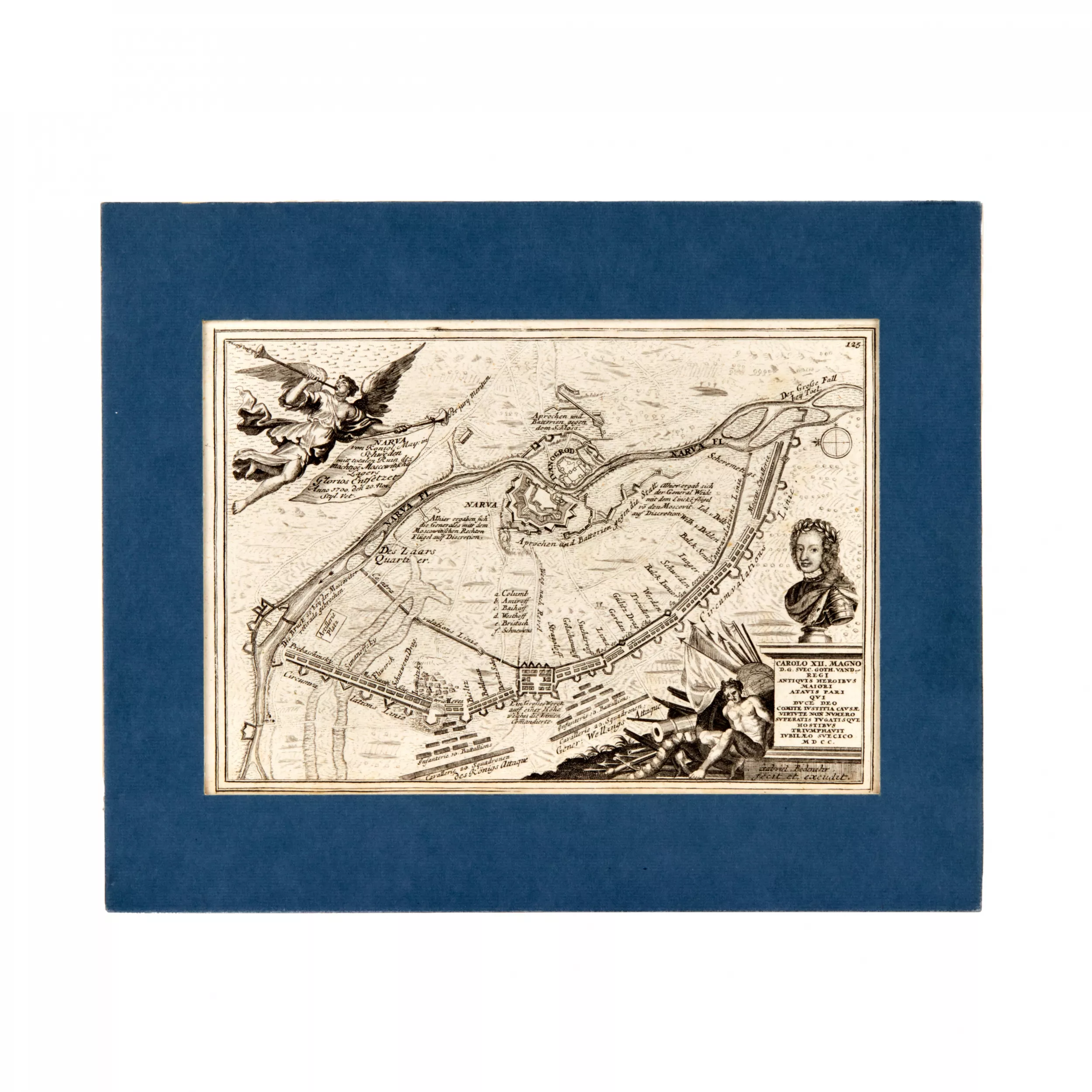 Plan de Narva et Ivangorod pendant la guerre du Nord. Charles XII. 