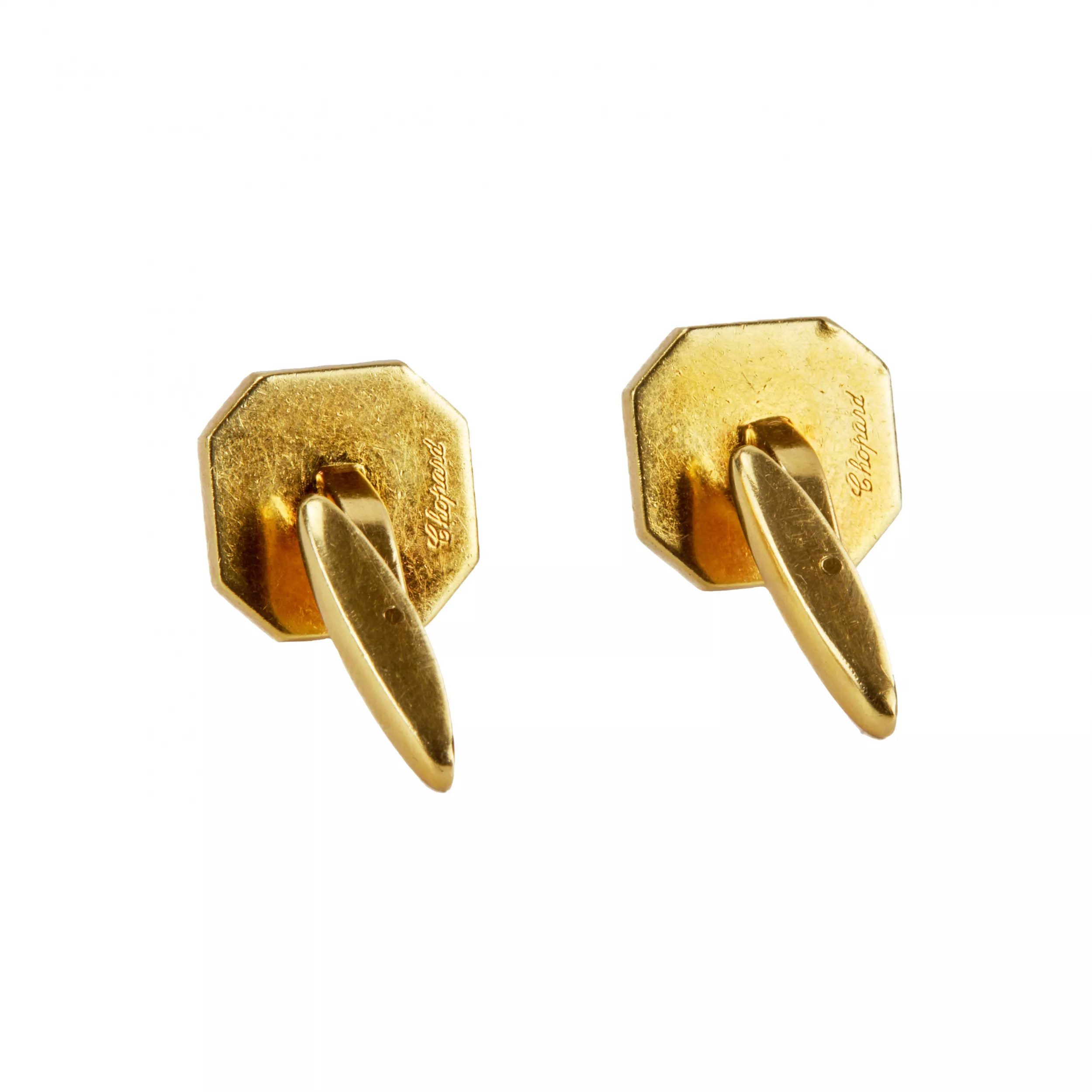 BOUTONS DE MANCHETTE EN OR AVEC DIAMANTS, CHOPARD, SUISSE, FIN DU XXᵉ SIÈCLE