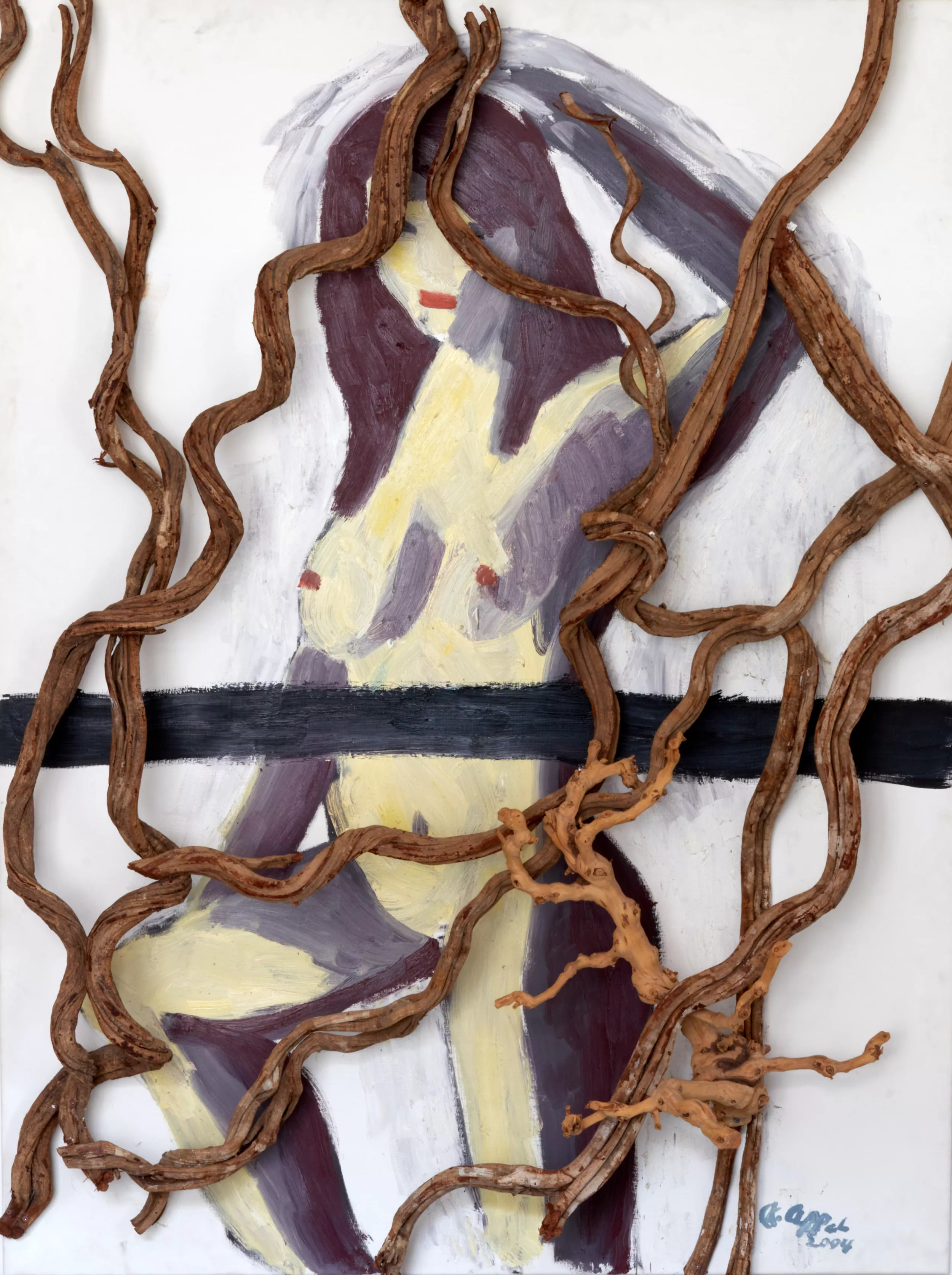 Karel Appel. Object-painting Standing Nude, 2004. 