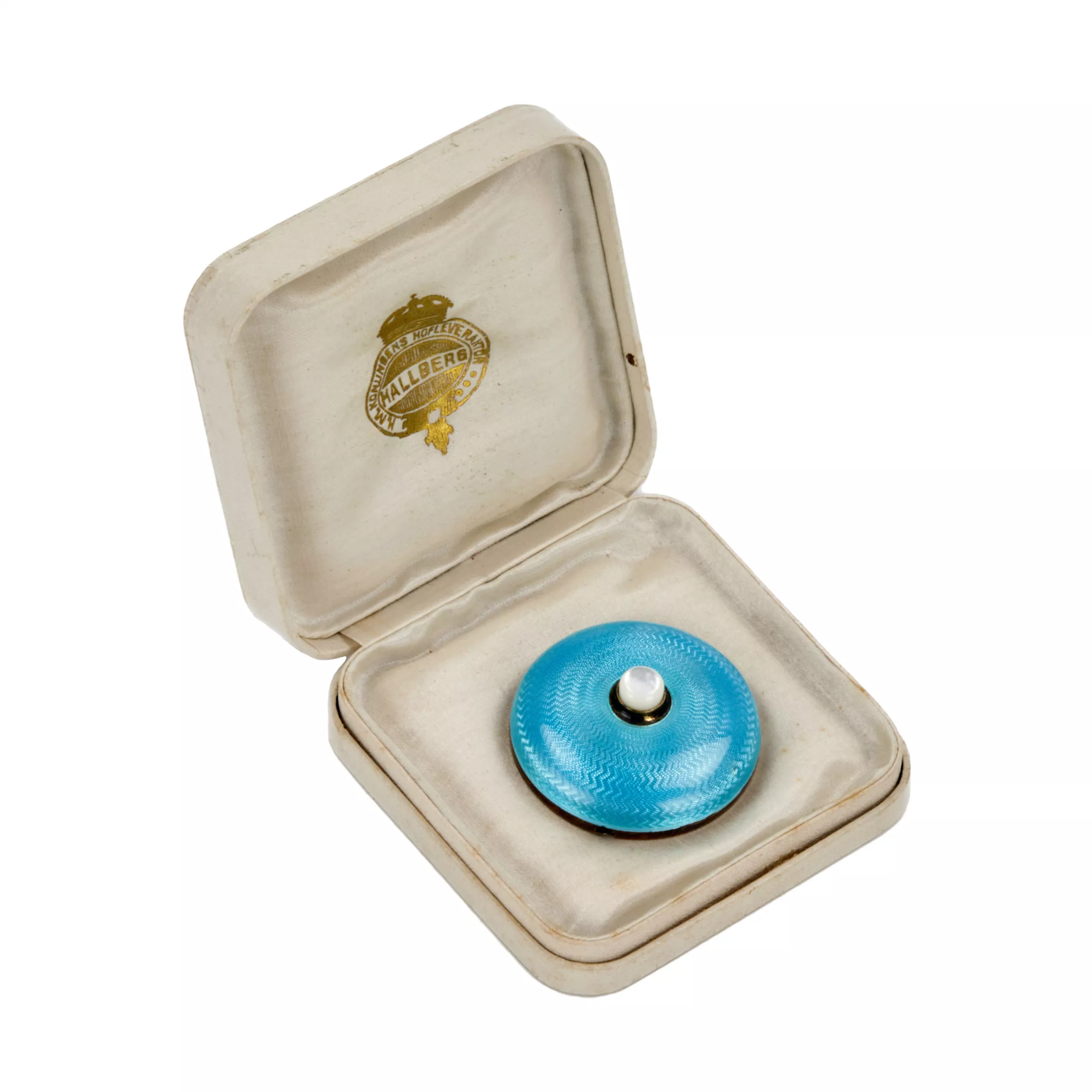 Bouton d`appel d`appel, decore d`email guilloche. 1920 