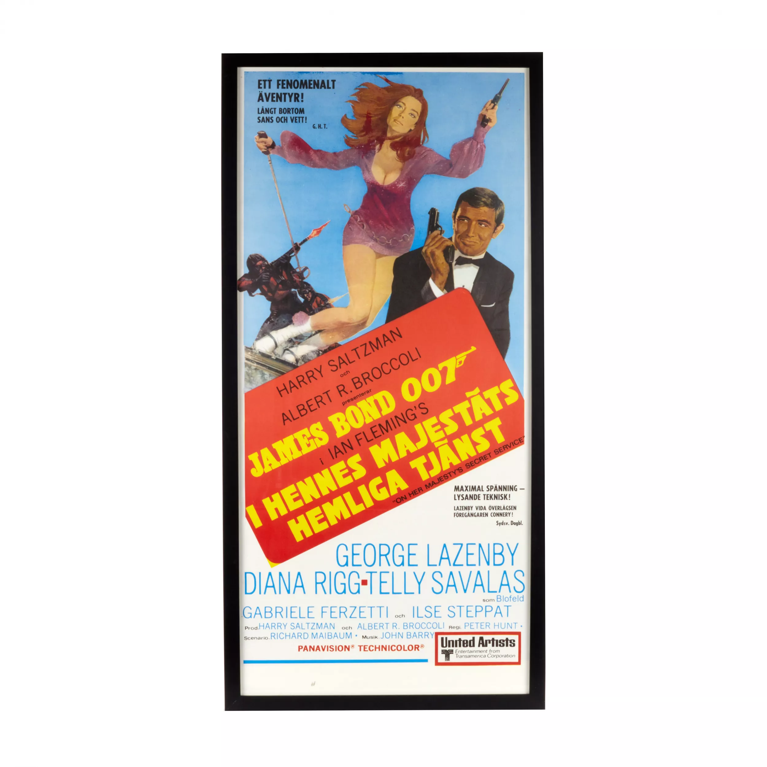 Collection d`affiches pour les films de James Bond. Annees 1970 