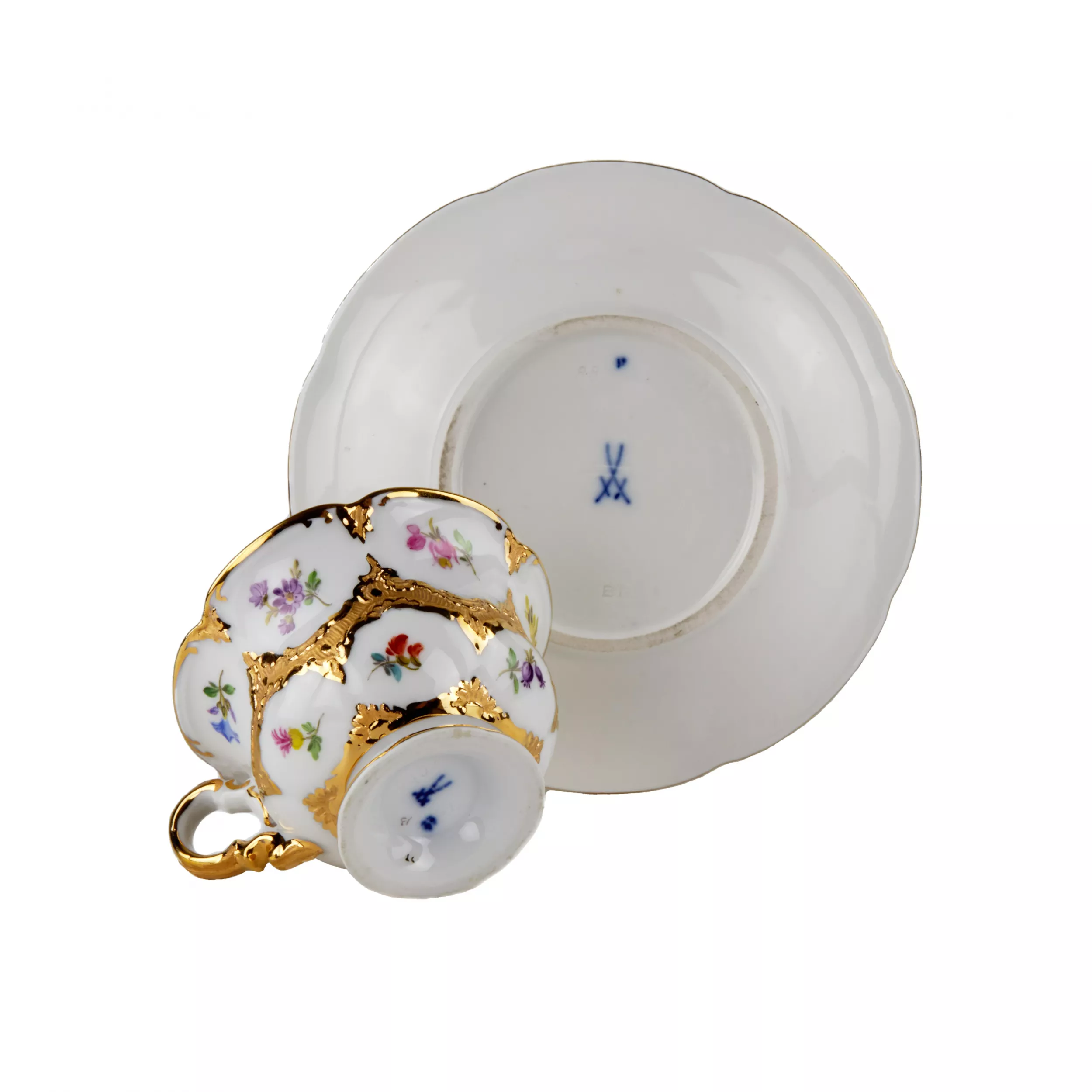 Cup with saucer Meissen. 