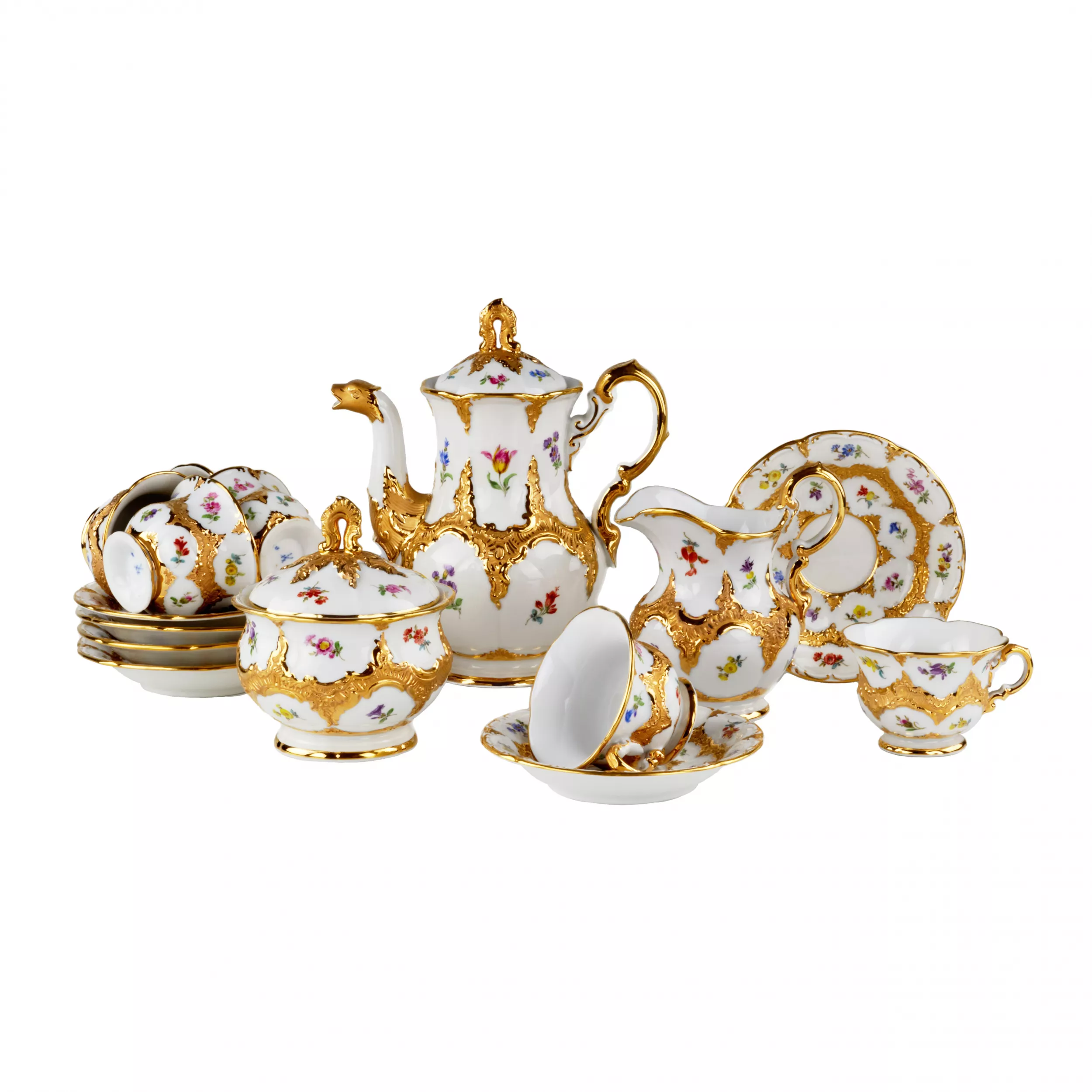 Кофейный сервиз Meissen на 6 персон.